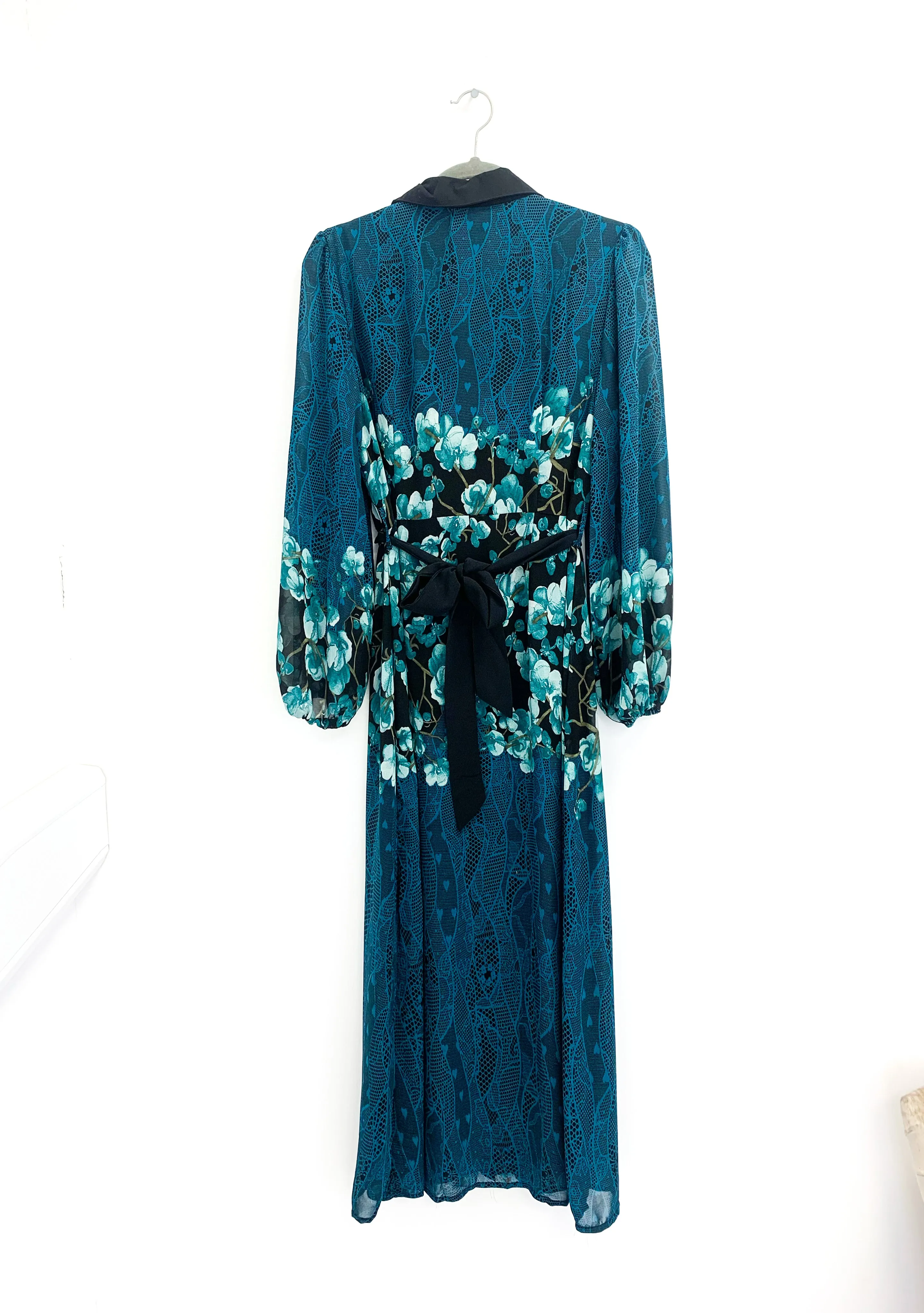 5-A1964 Kaiya Teal Placket Shirt Dress