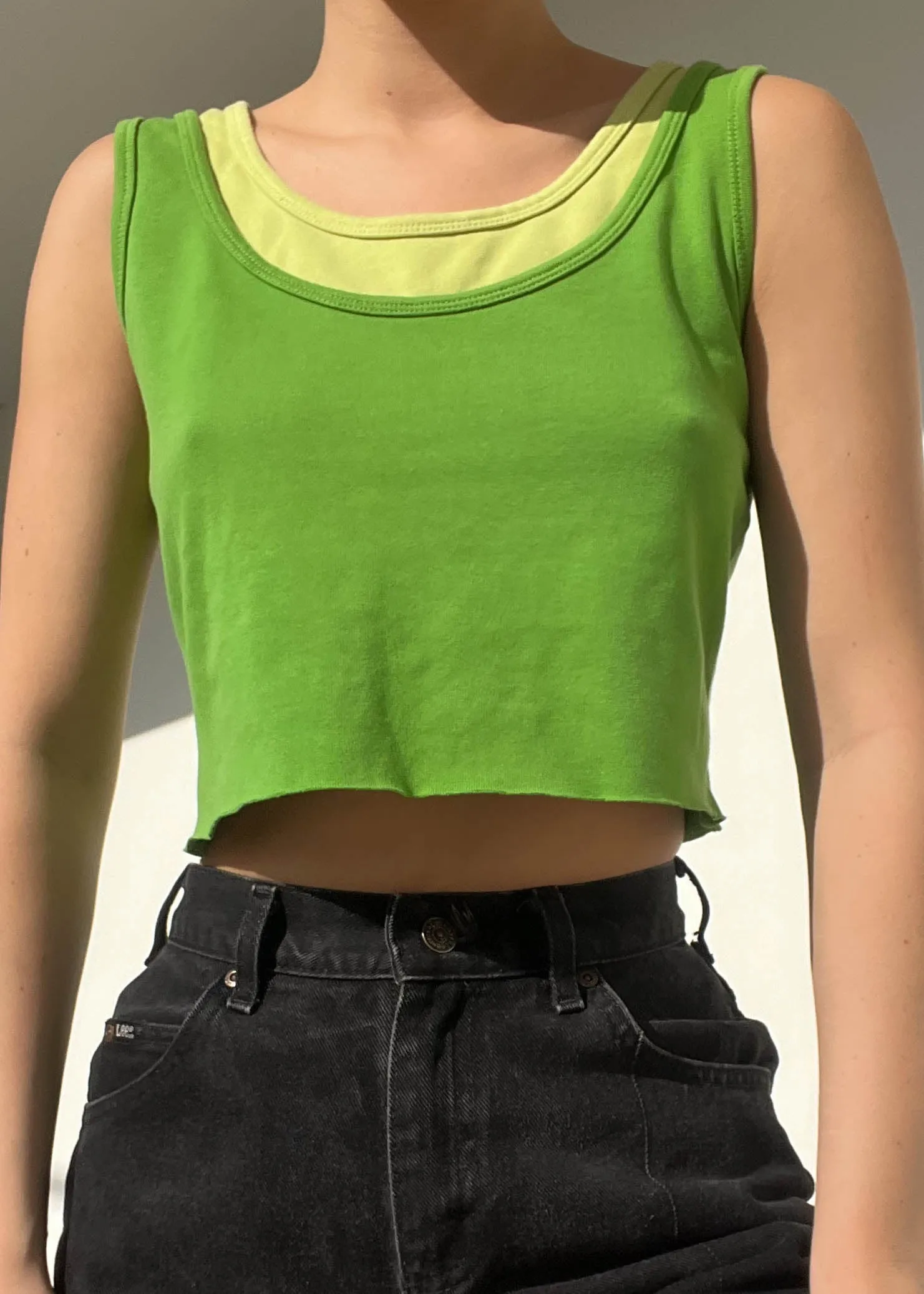 90's Green Layered Tank (S)