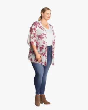 Acantha Kimono | White / Pink