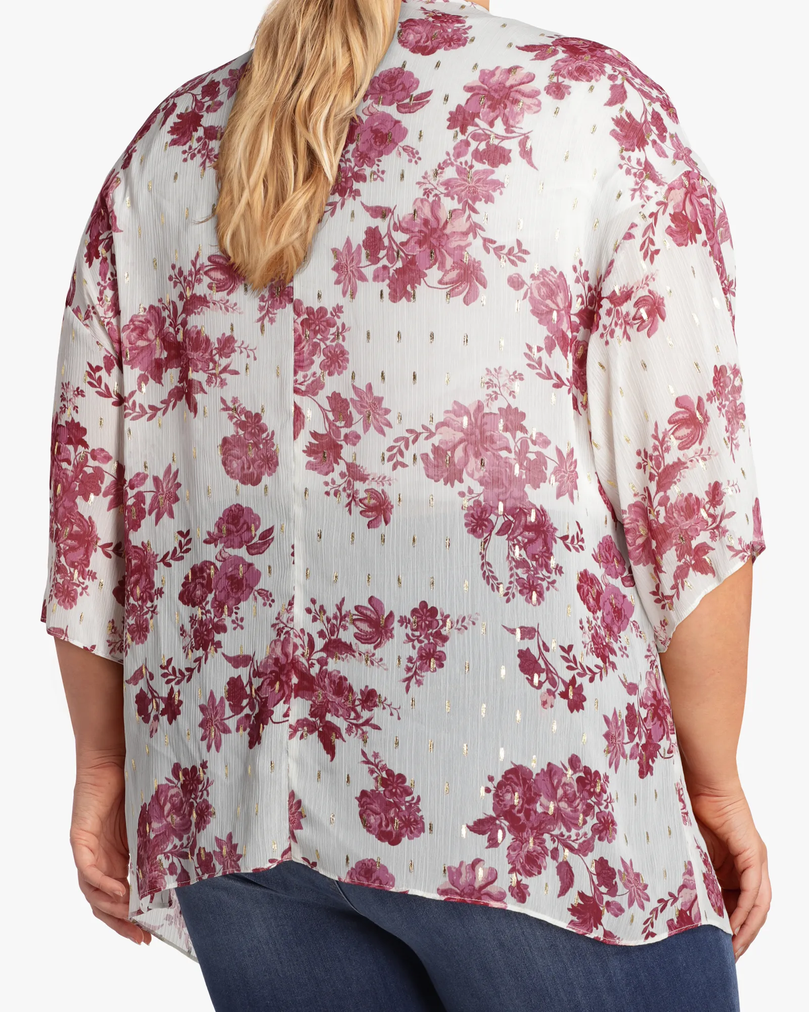 Acantha Kimono | White / Pink