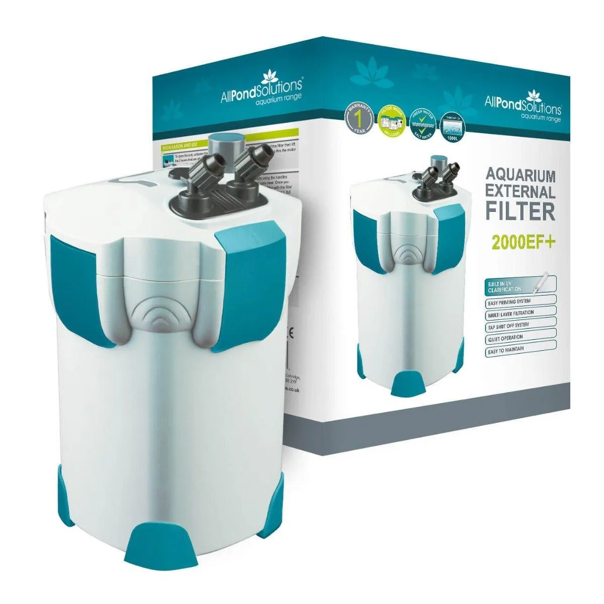AllPondSolutions 2000L/H   9W UV Aquarium External Filter 2000EF 
