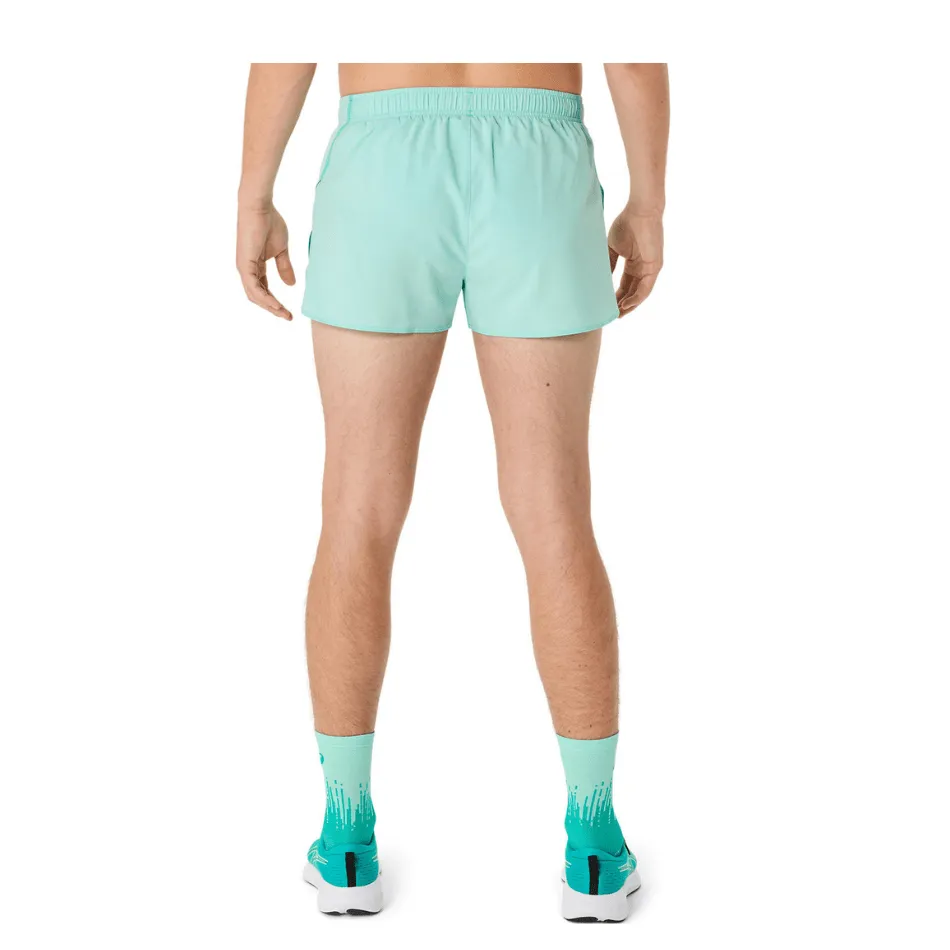 Asics Men's Core Split Running Short in Oasis Green SS25