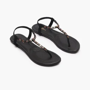 Back Elastic Flat Sandals