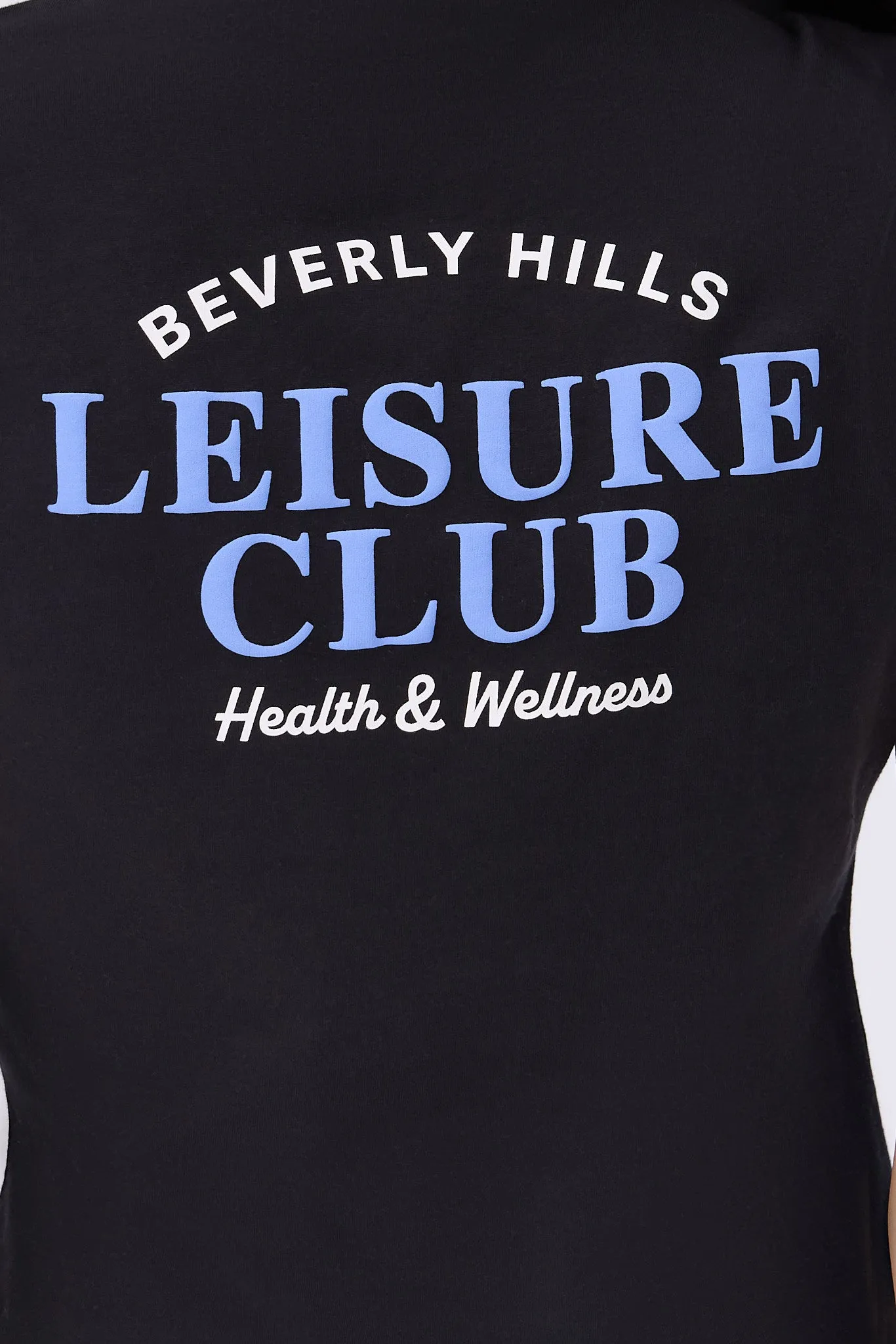 Beverly Hills Leisure Club Back Print Graphic Baby Tee