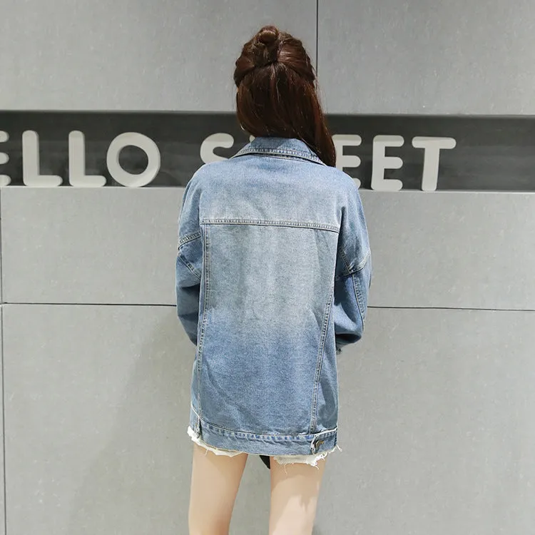 BF Style Loose Medium Length Denim Jacket