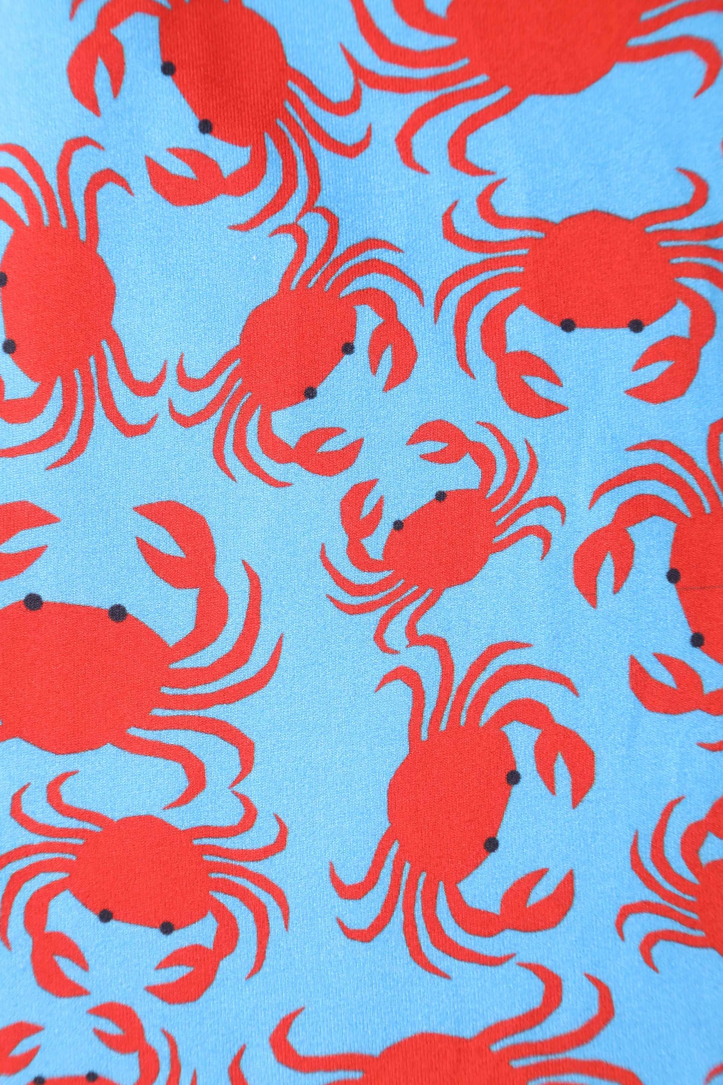 Billie Blue Crab Print Sleeved Dress