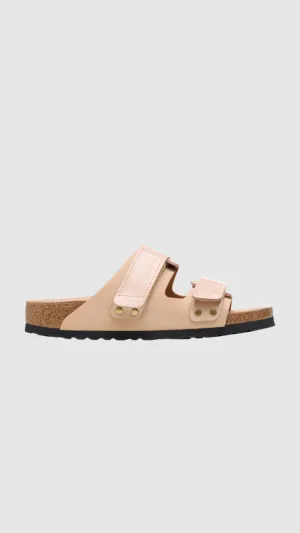 Birkenstock Uji High Shine New Beige Nubuck Leather Narrow