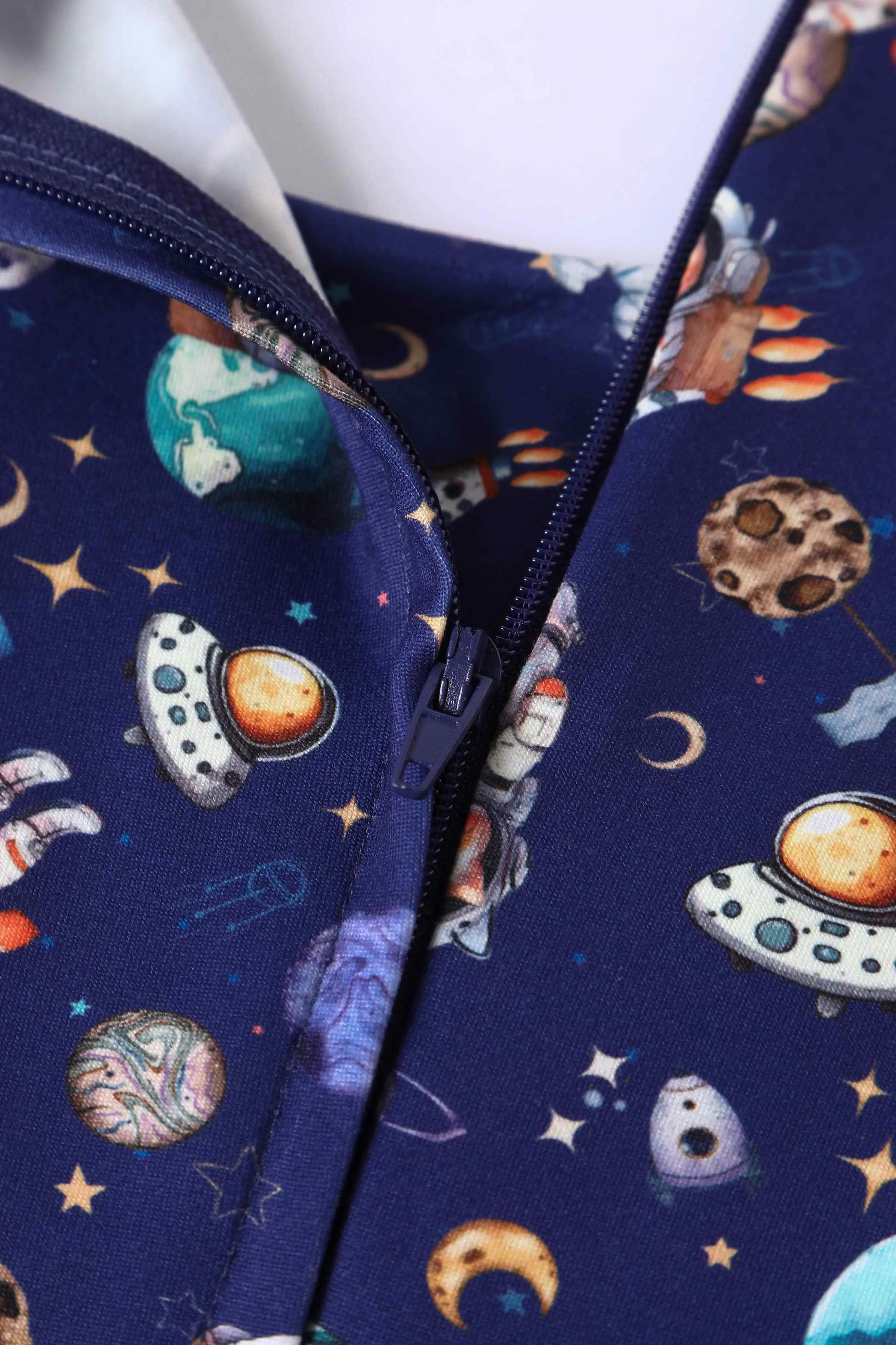 Brenda Purple Astronaut Cat In Space Flared Dress