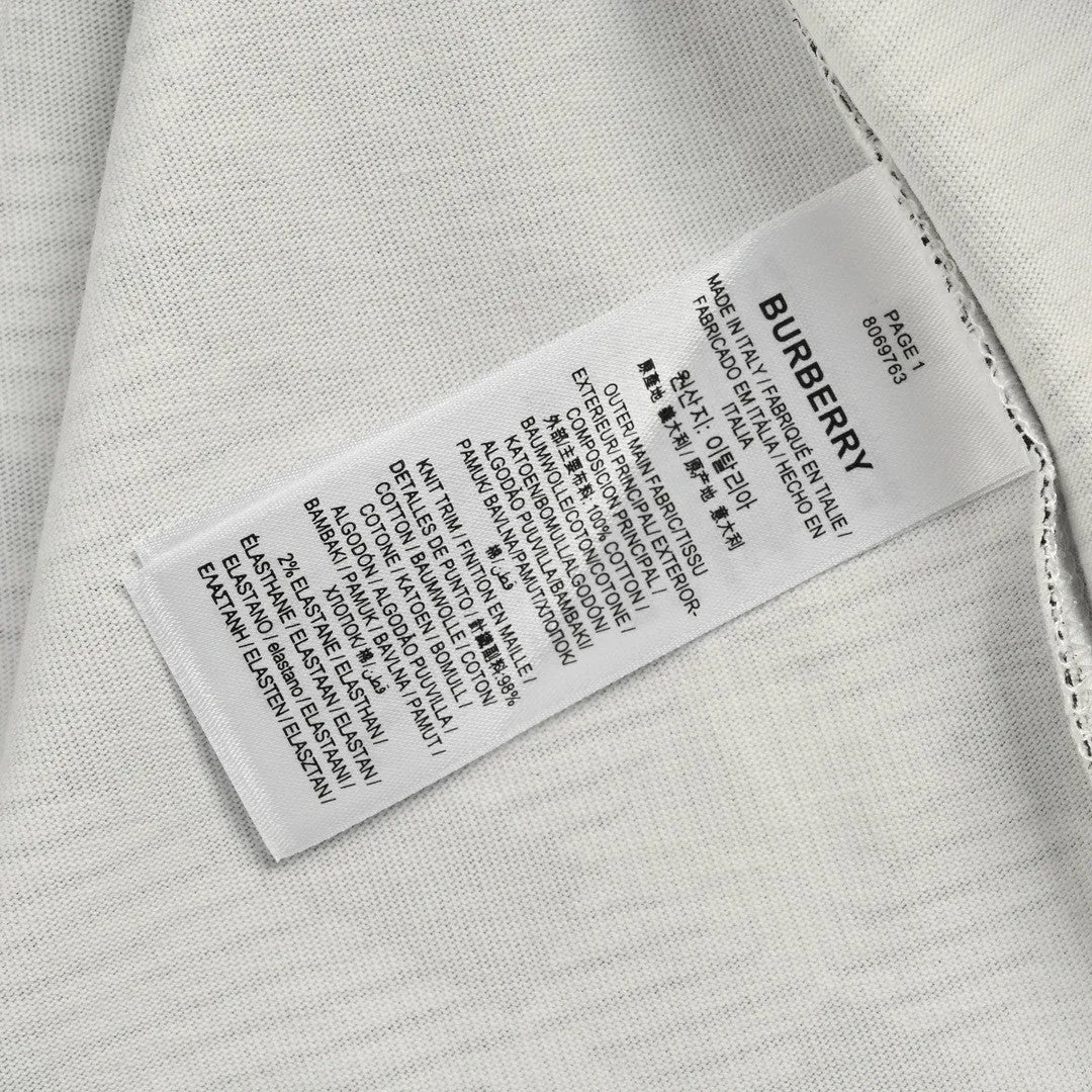 Burberry Geometric Check Polo Shirt (Black and White)