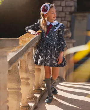 CLEARANCE SALE - Meraki Bambini AW23 - Girls Grey Caballos Dress