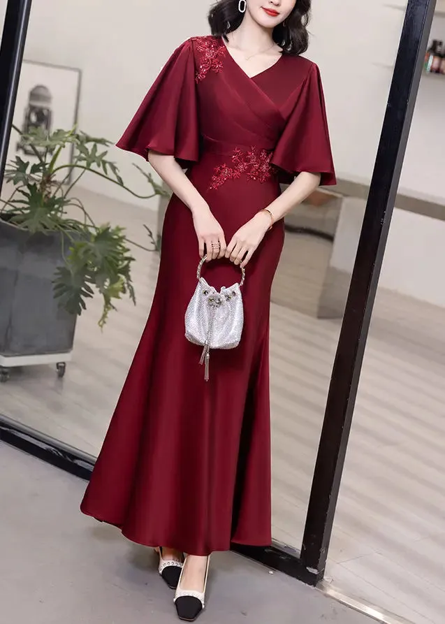Cotton Long Dresses Butterfly Sleeve