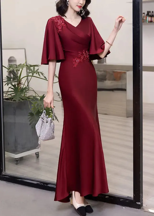 Cotton Long Dresses Butterfly Sleeve