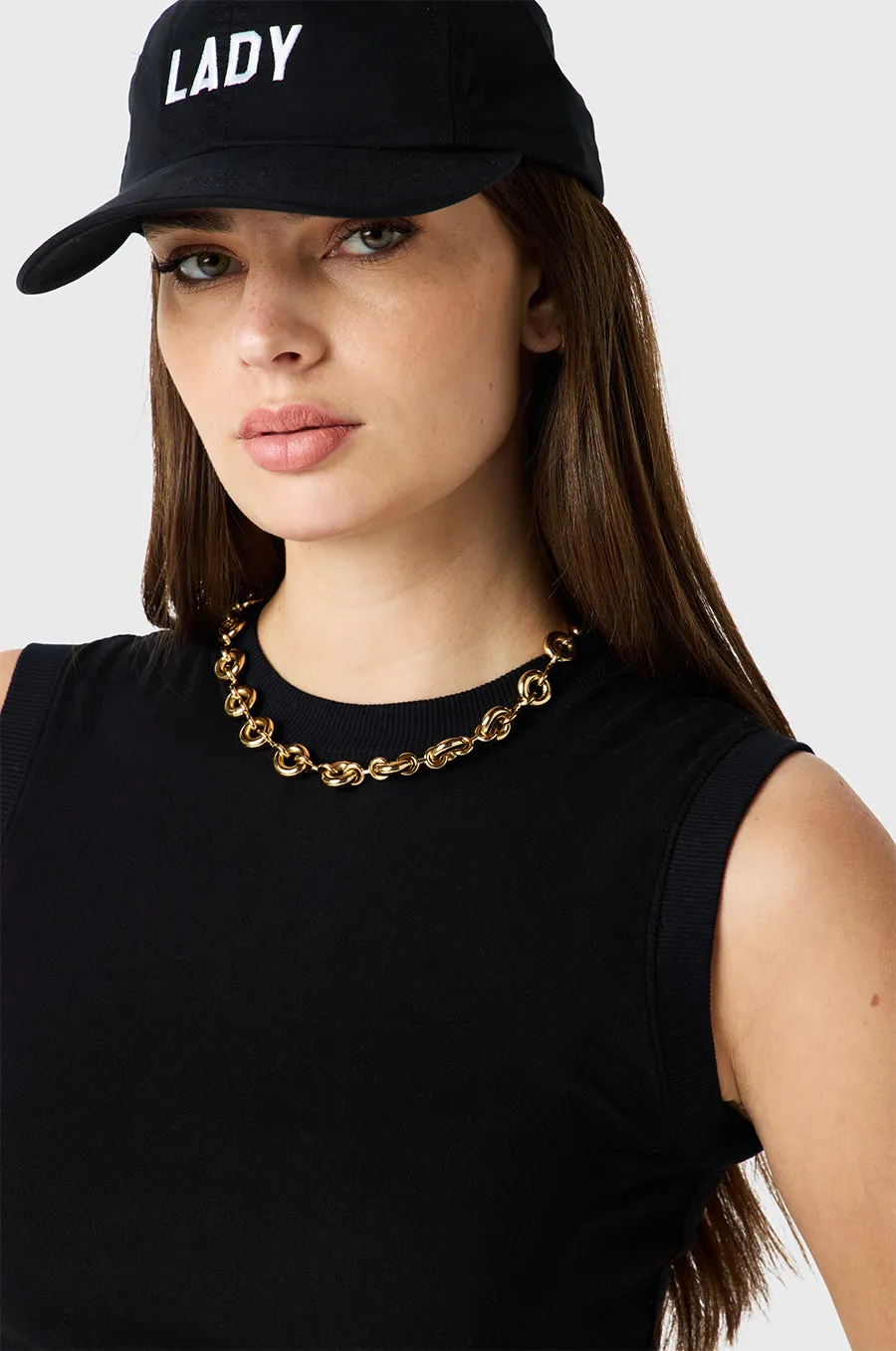 CREWNECK TANK IN BLACK ORGANIC COTTON JERSEY