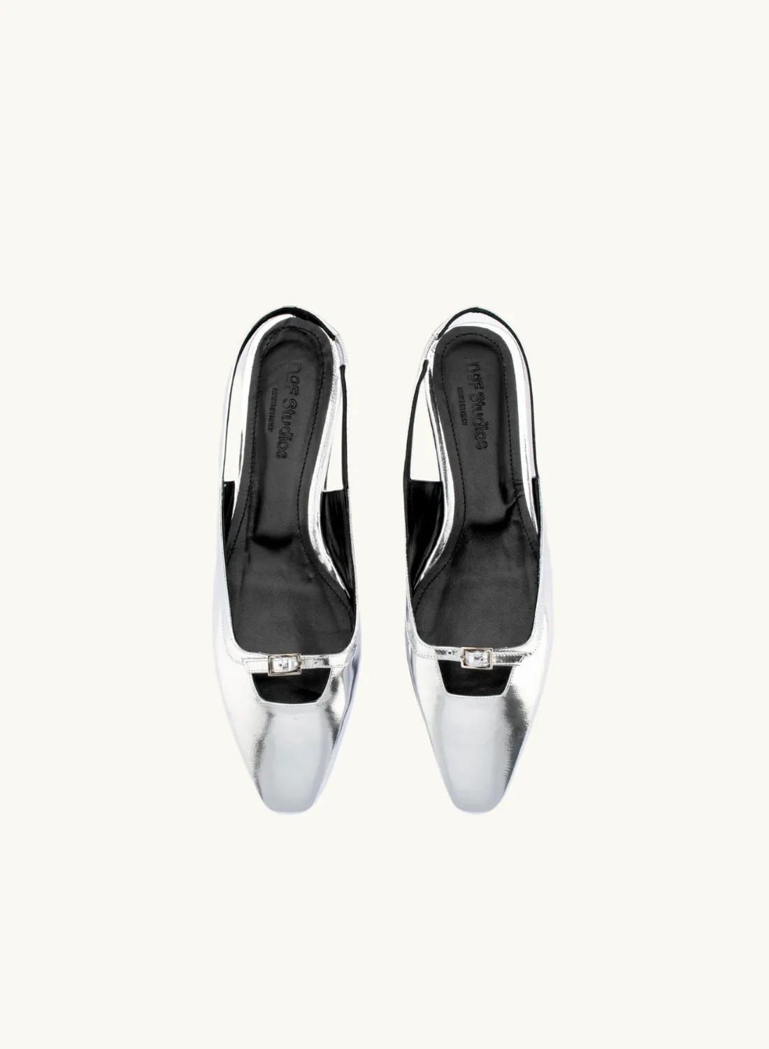 DoF Paulina Sling Back Flat in SILVER
