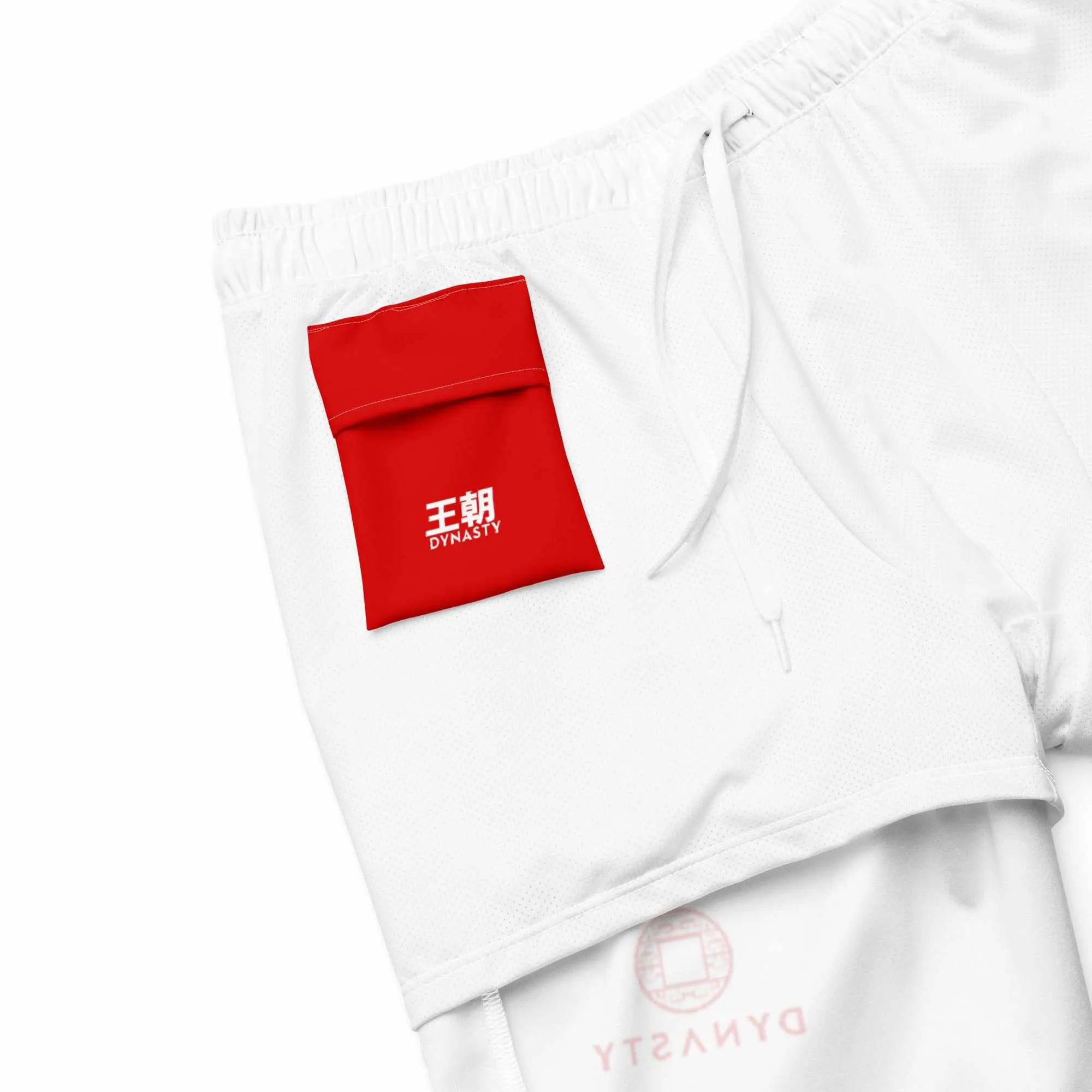 Dynasty Hybrid Emblem Board Shorts (White)