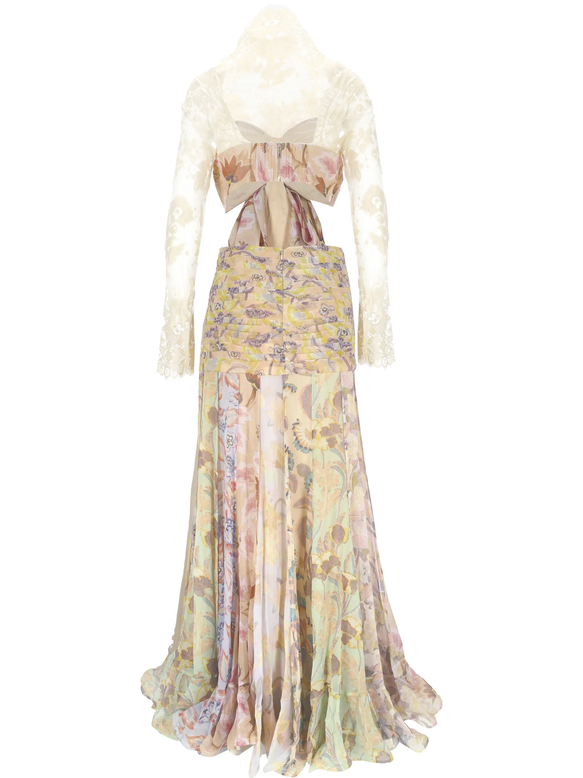 Eden Flounce Long Dress Floral Print