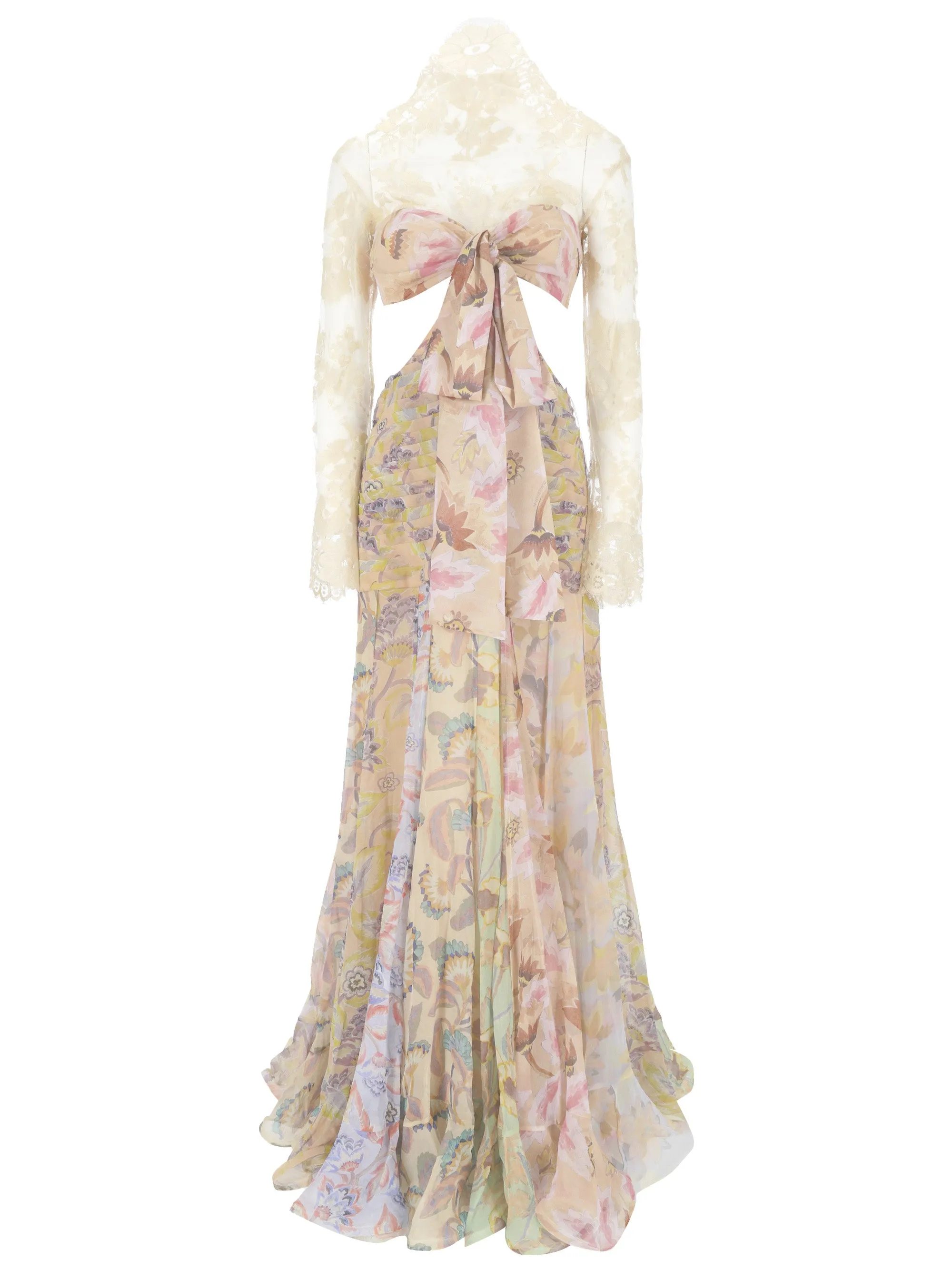 Eden Flounce Long Dress Floral Print