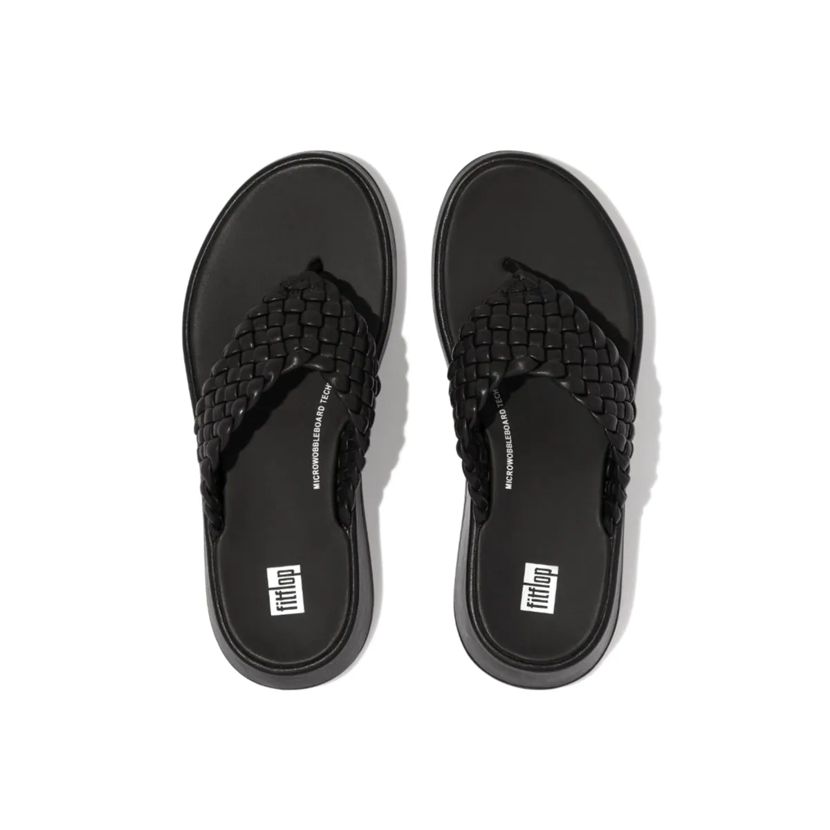 F-MODE Leather Woven Toe Thongs
