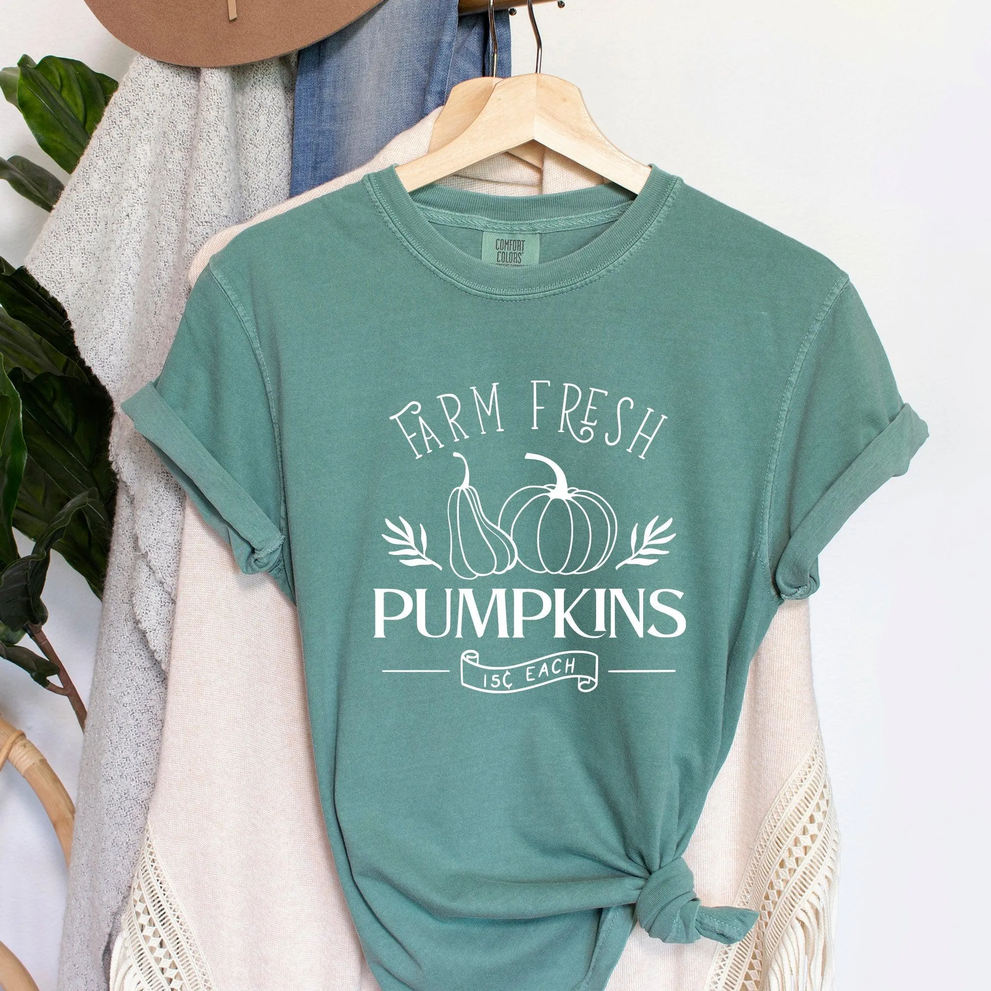 Farm Fresh Pumpkins Fall Comfort Colors T Shirt