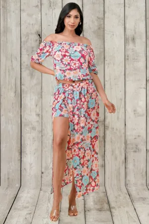 Floral Skirt 2 Piece Set