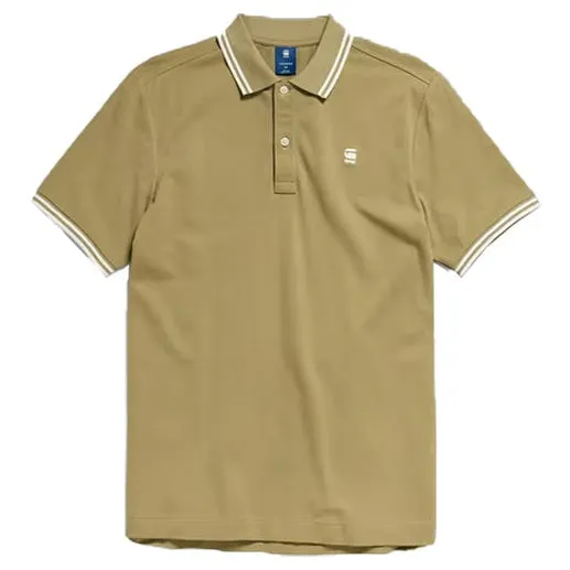 G Star Raw Mens Dunda Slim Stripe Polo Fresh Army Green