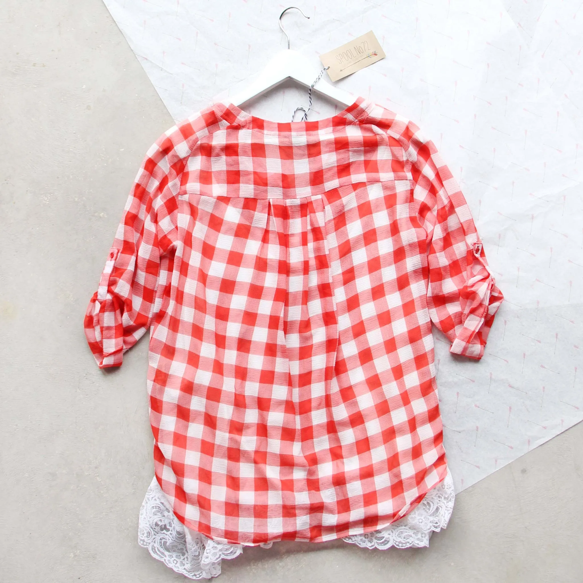 Gingham & Aspen Top