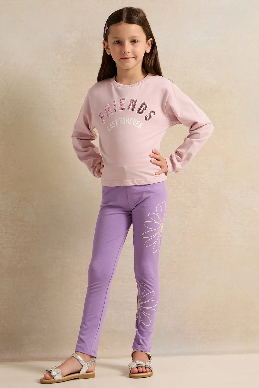 Girls Pink Friends Last Forever T-Shirt