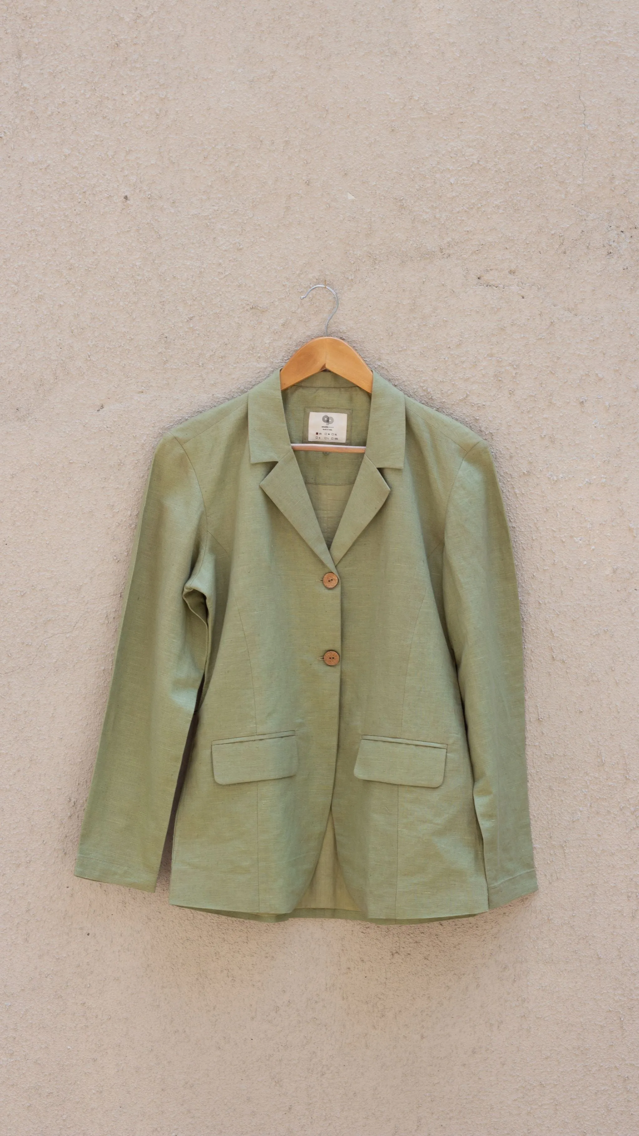 Green Cotton Blazer