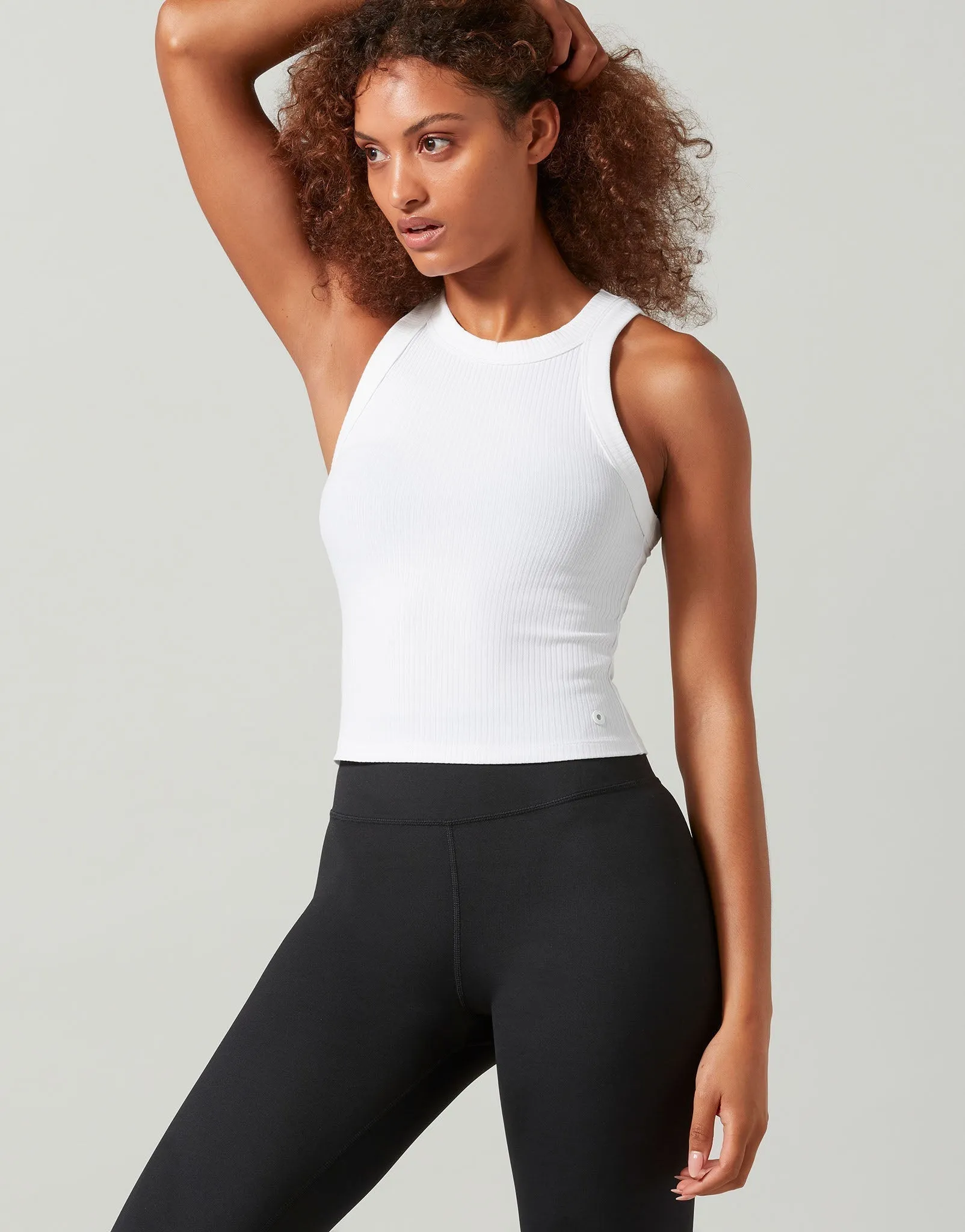 HARMONY Ribbed Tank - White