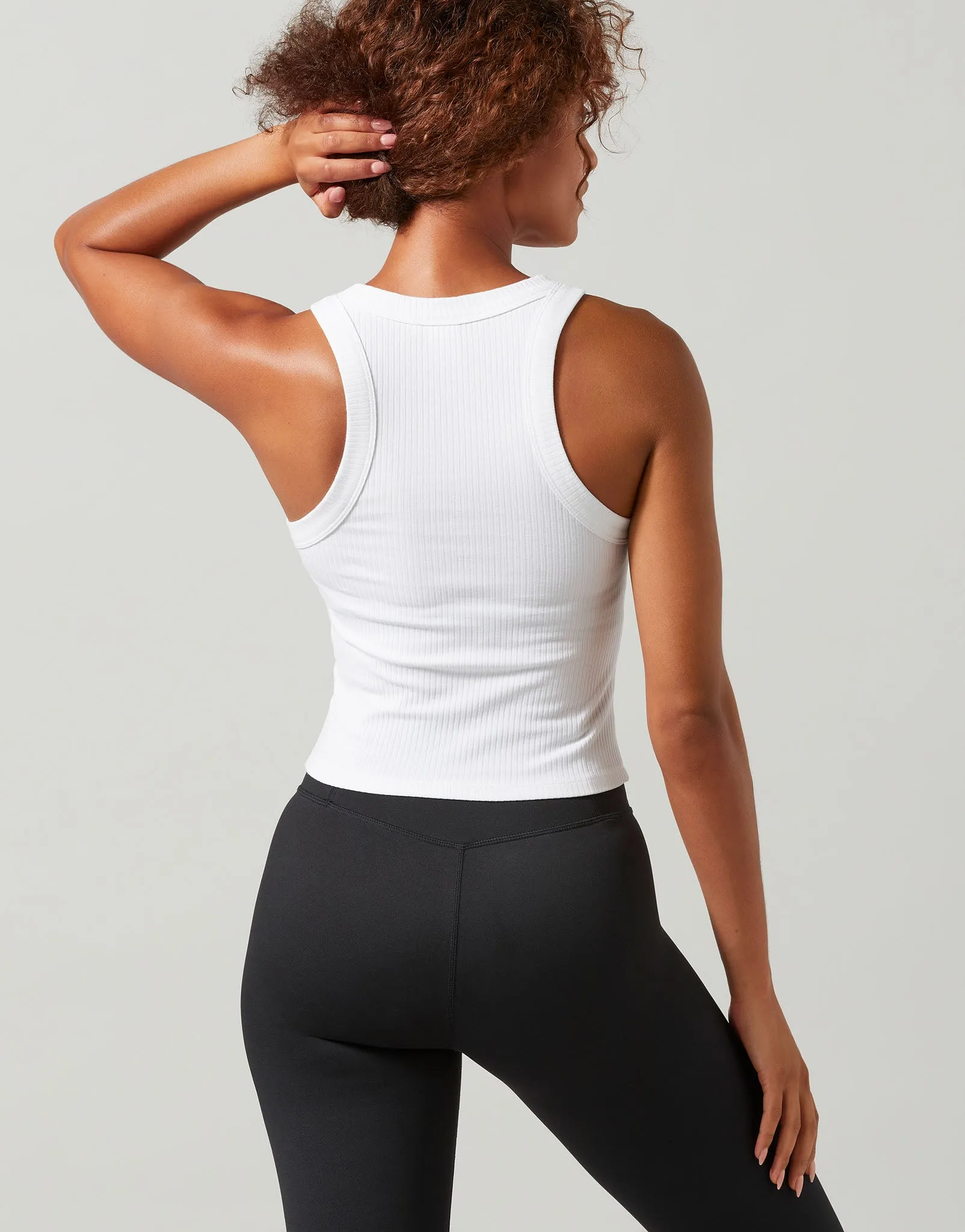 HARMONY Ribbed Tank - White