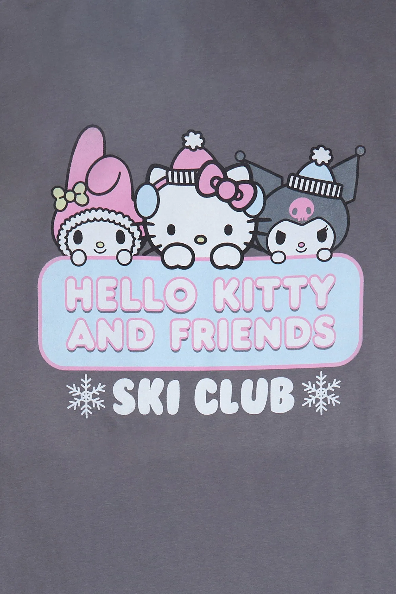 Hello Kitty And Friends Ski Graphic Boyfriend Tee
