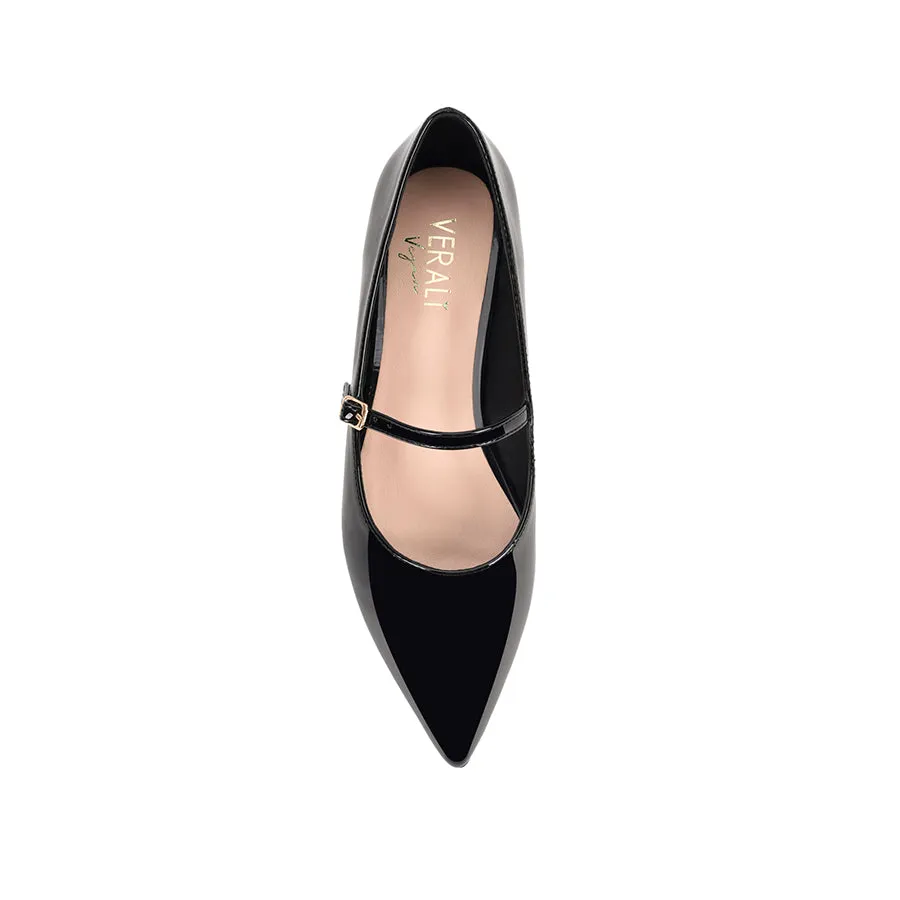 Iguana Mary Jane Flats - Black Patent