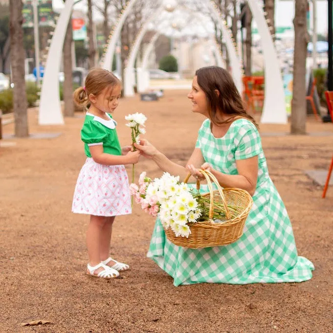 June Dress - Emerald Gingham