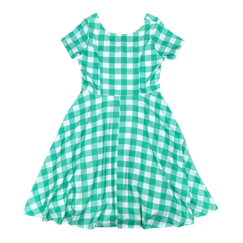June Dress - Emerald Gingham