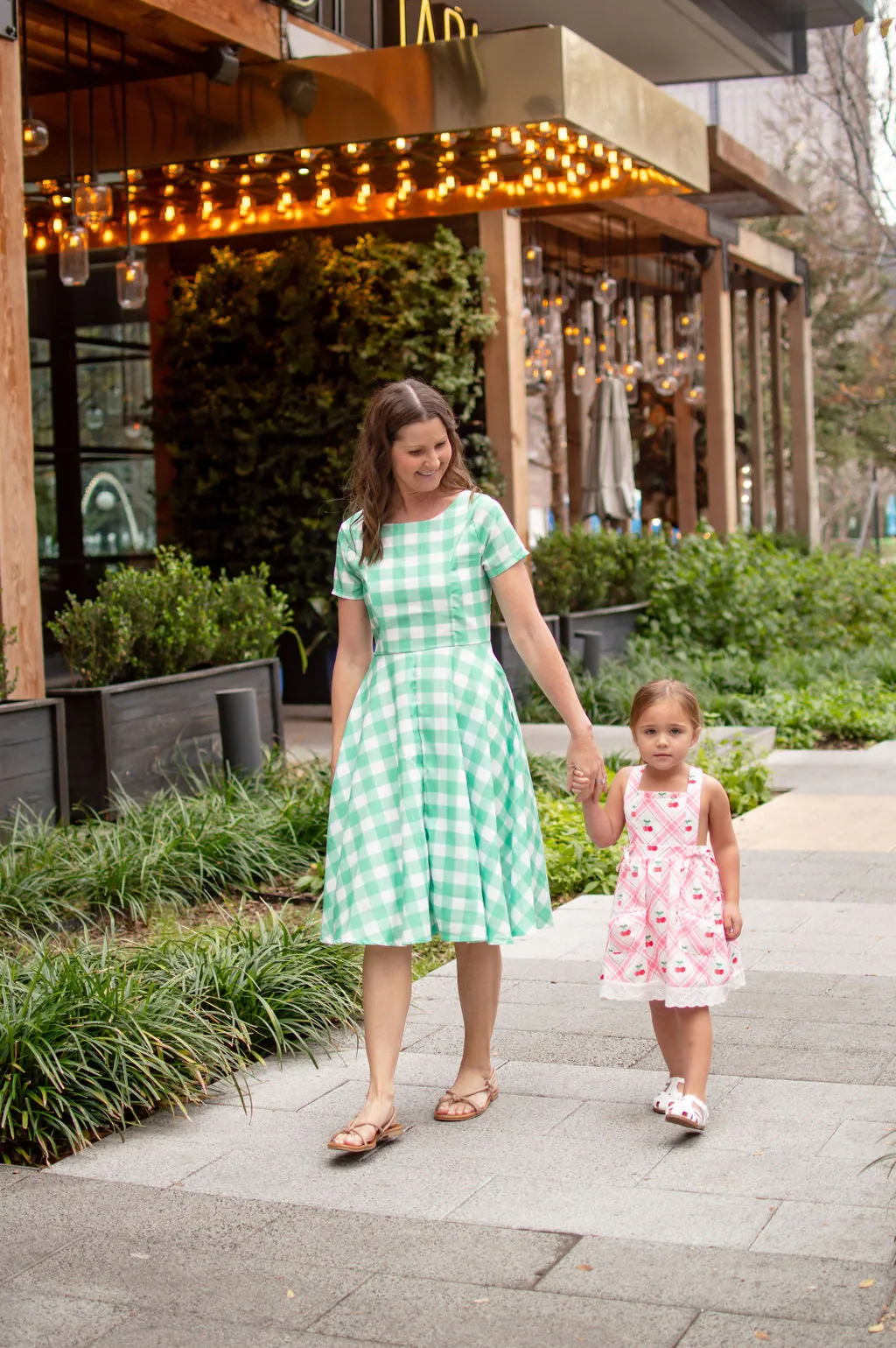 June Dress - Emerald Gingham