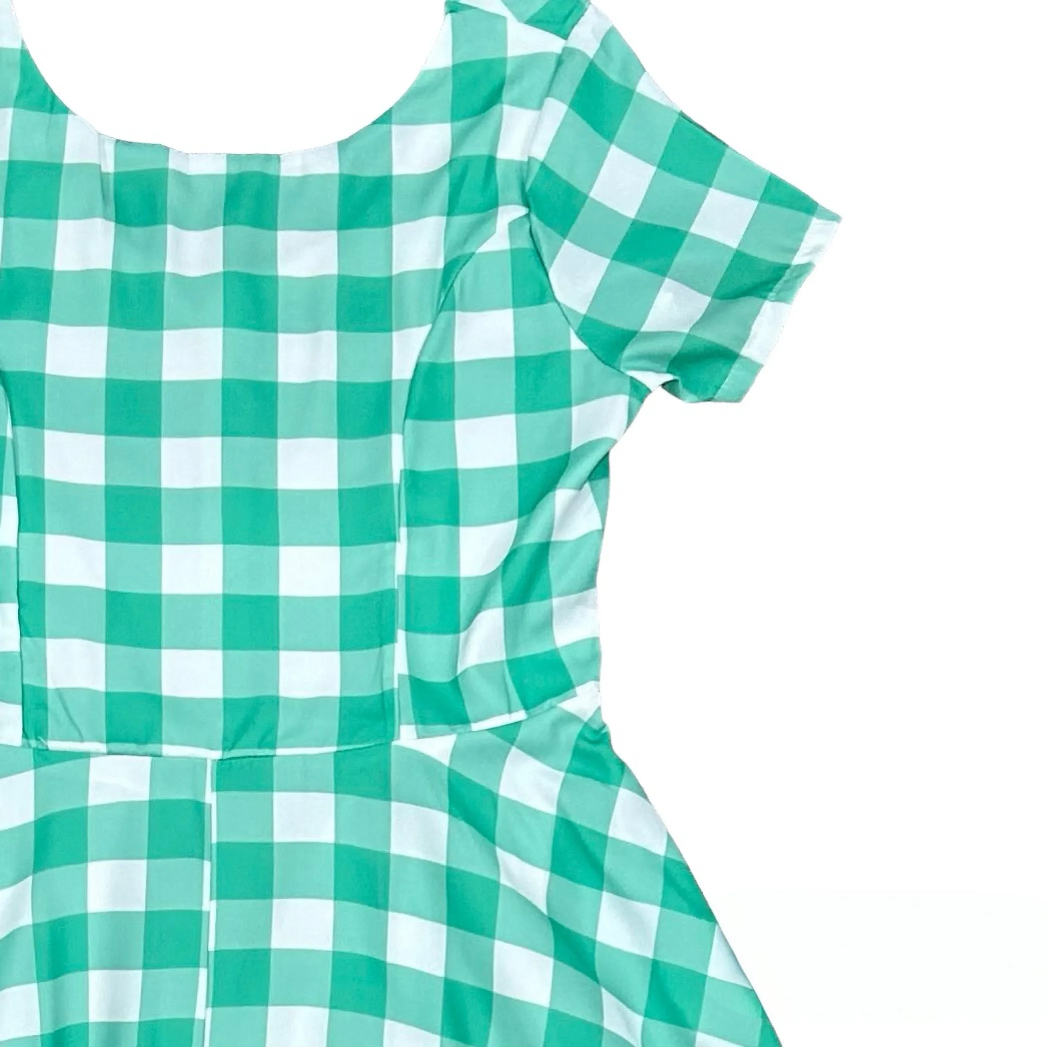 June Dress - Emerald Gingham