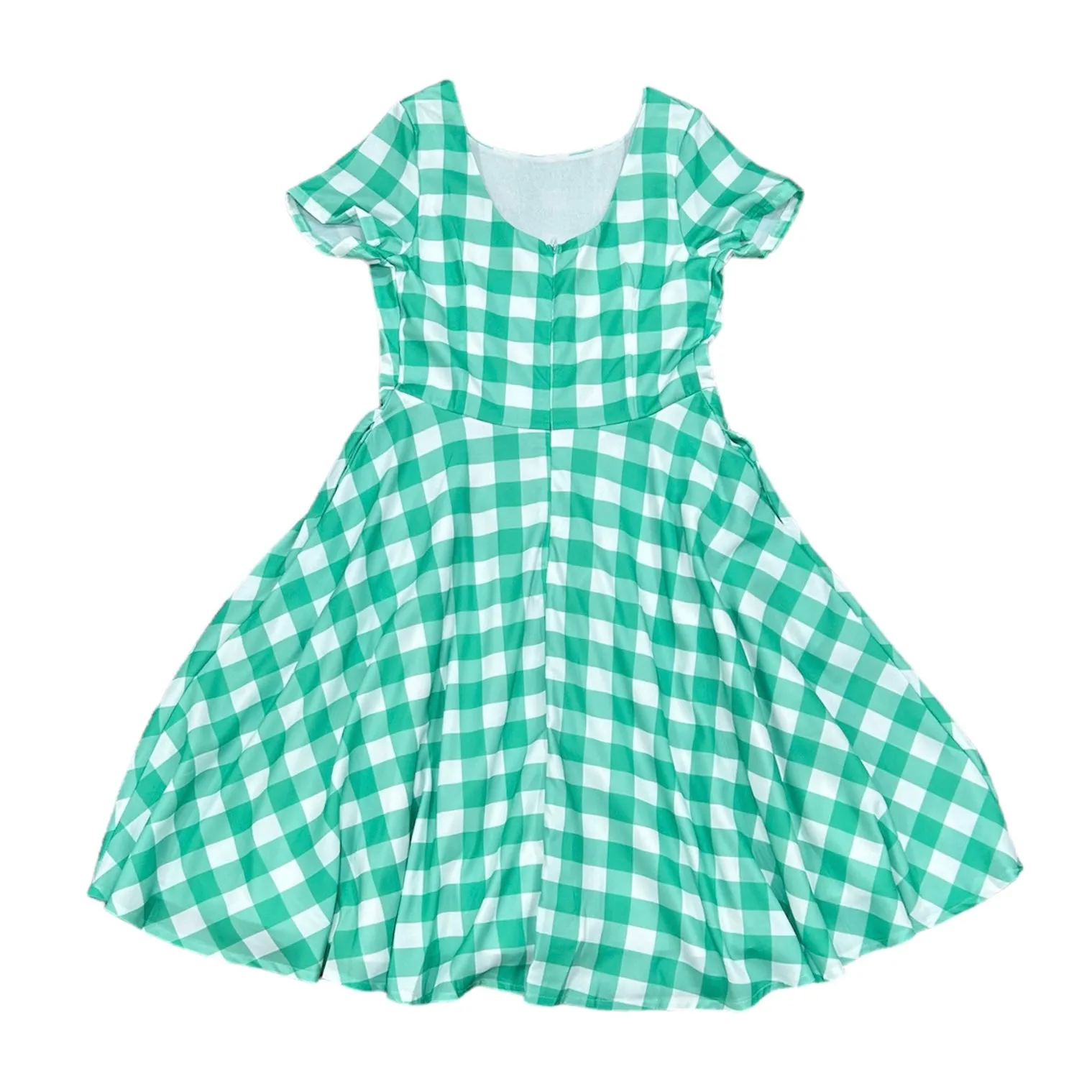 June Dress - Emerald Gingham