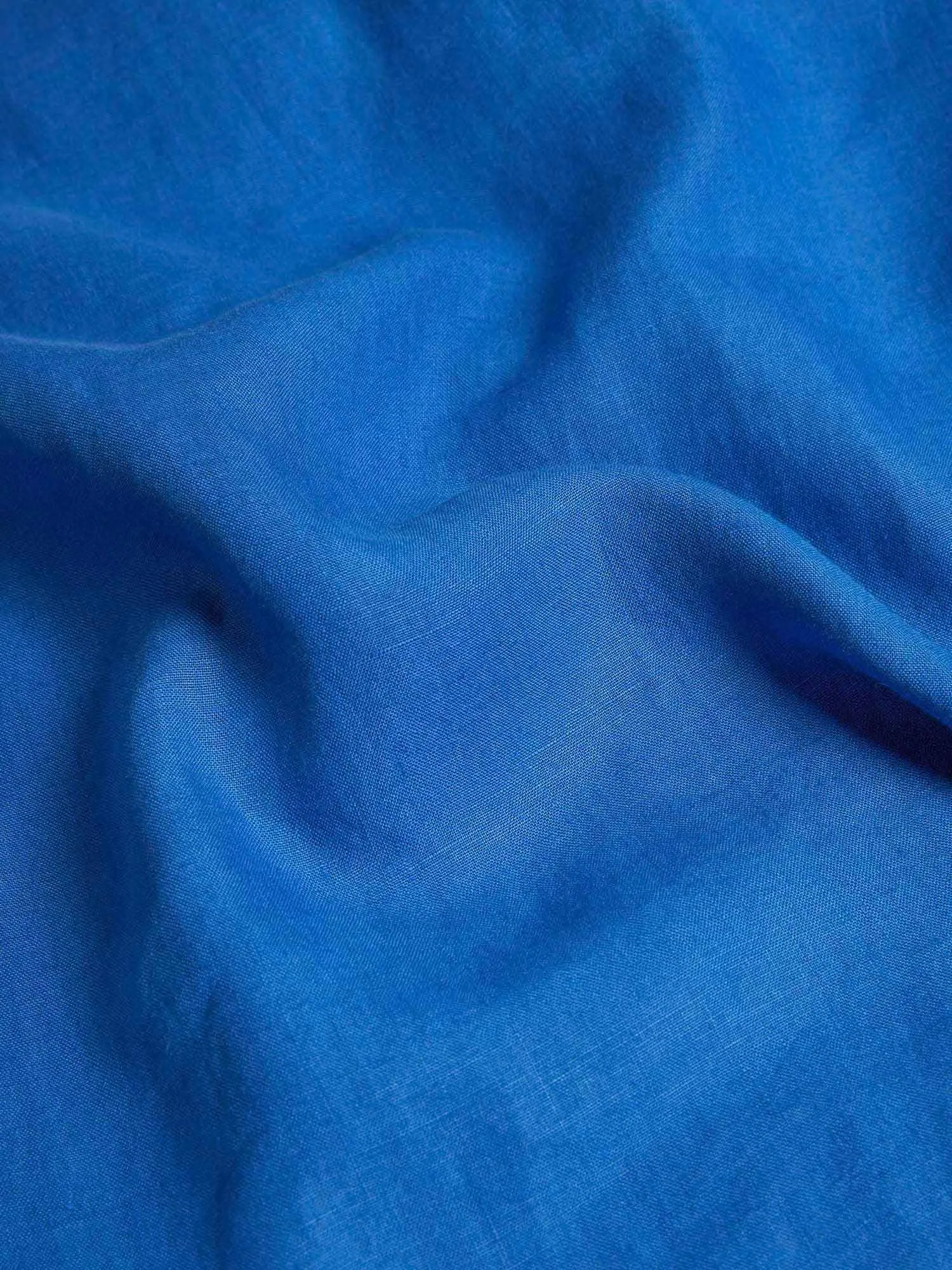 Kids Aloe Linen Shorts—cobalt blue