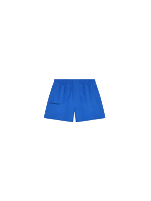 Kids Aloe Linen Shorts—cobalt blue