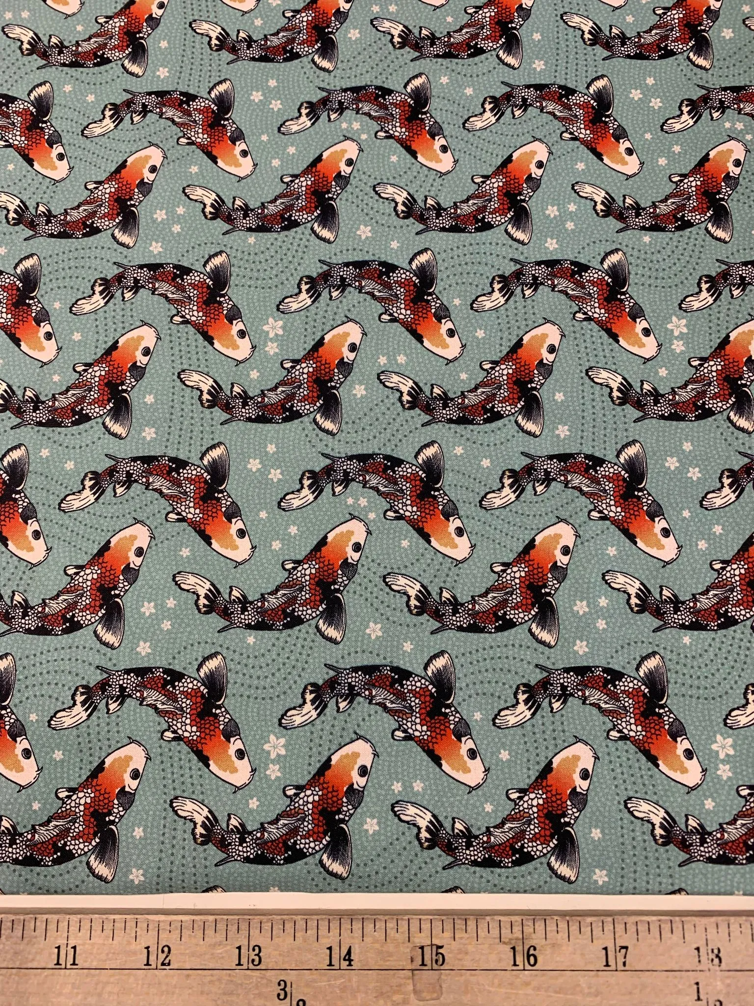 Kimonos & Koi - Japanese Koi Pond - Paintbrush Studio Cotton Fabric