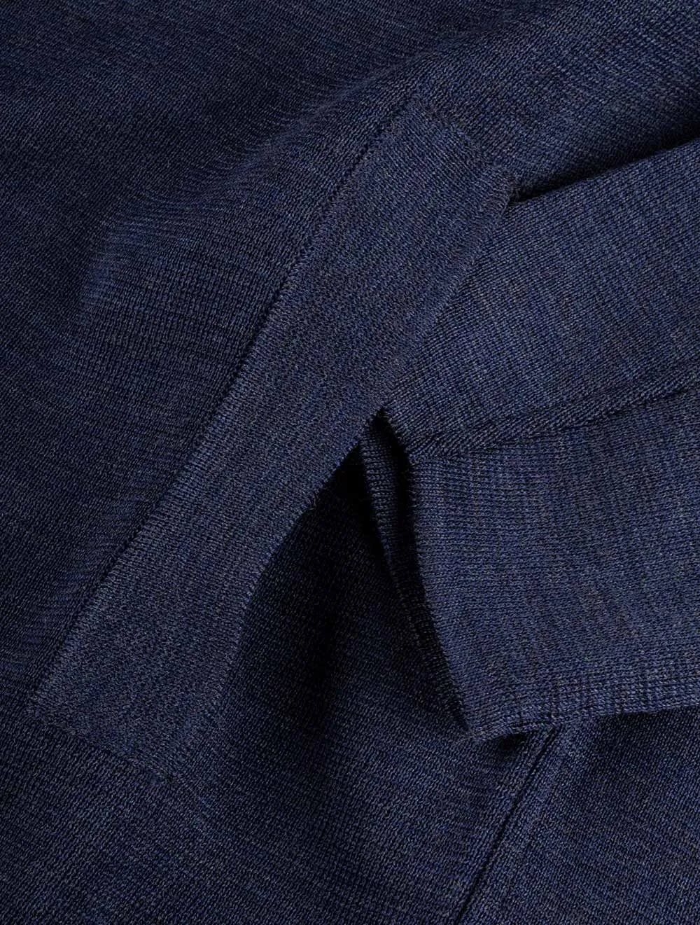 Knitted Full Button Overshirt Blue