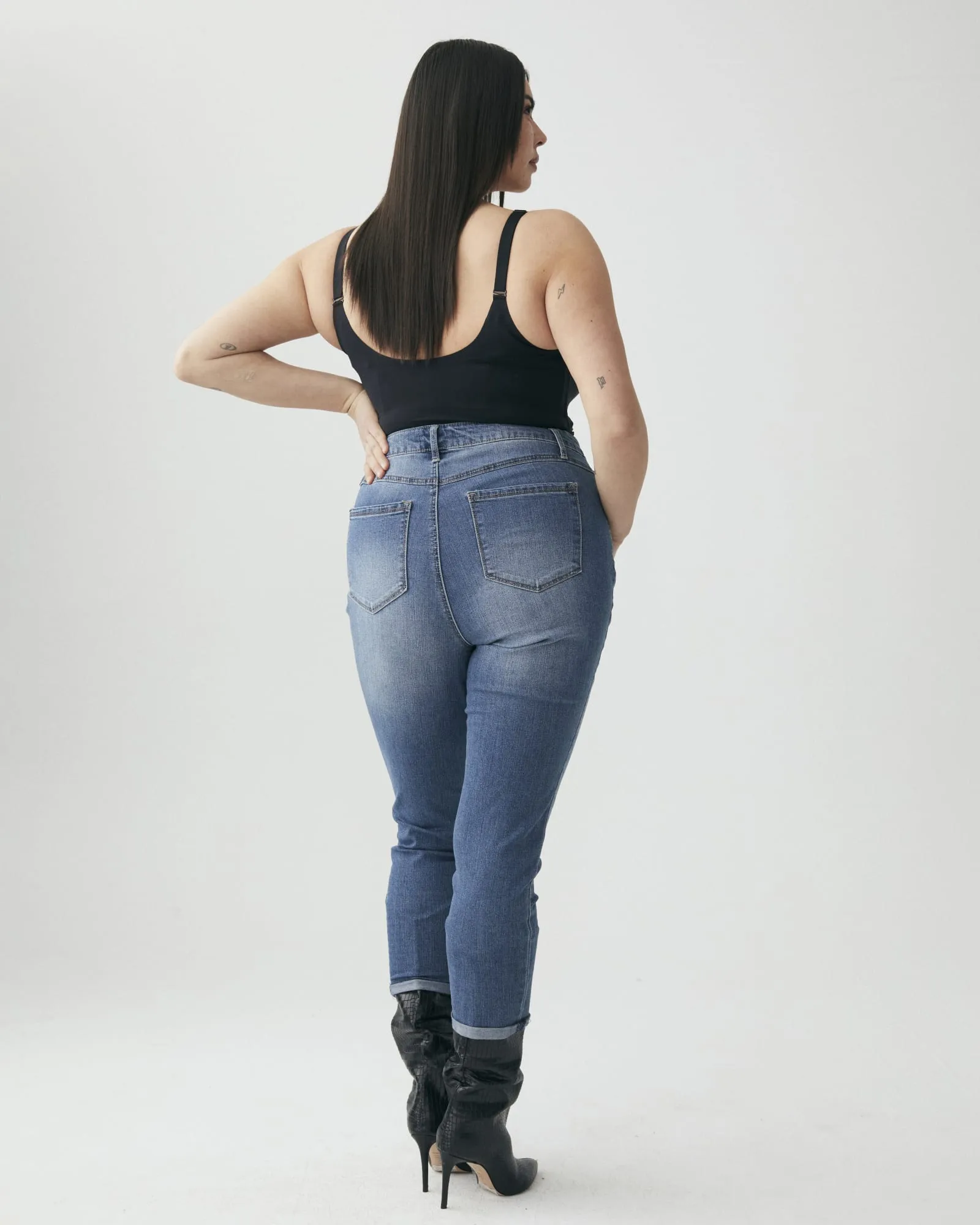 Kristen Rolled Skinny Jean | Medium Wash