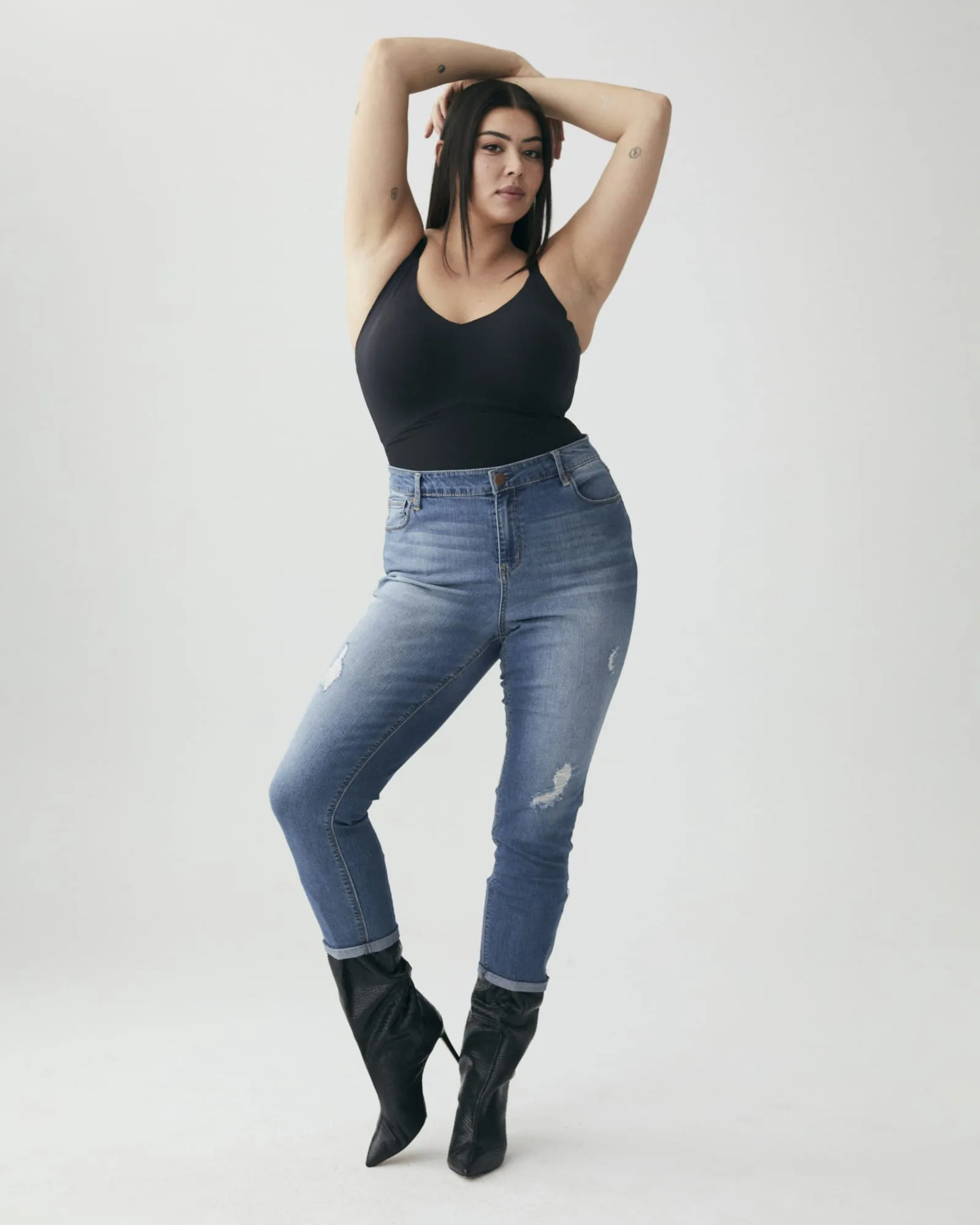 Kristen Rolled Skinny Jean | Medium Wash
