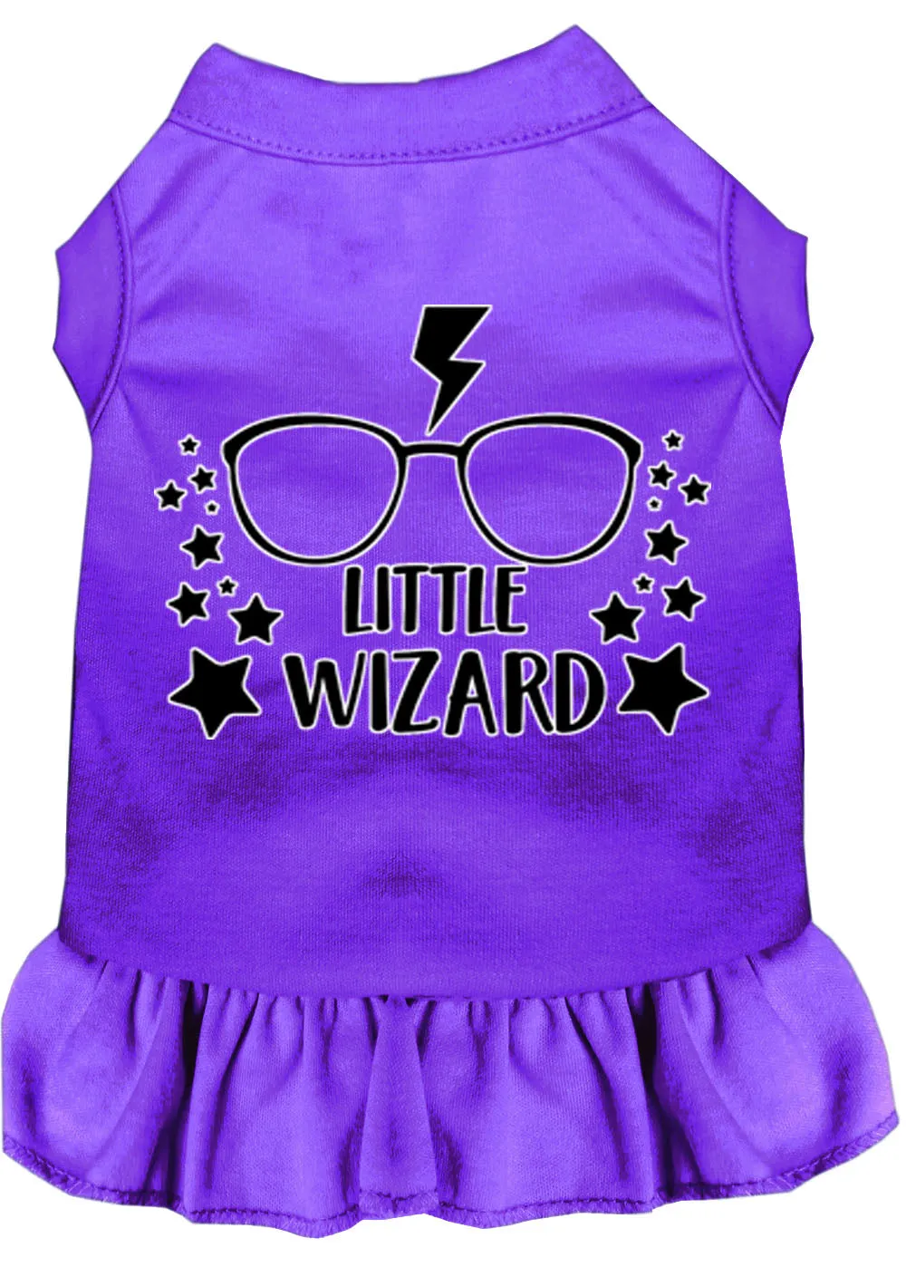 Little Wizard Screen Print Dog Dress Purple Sm (10)
