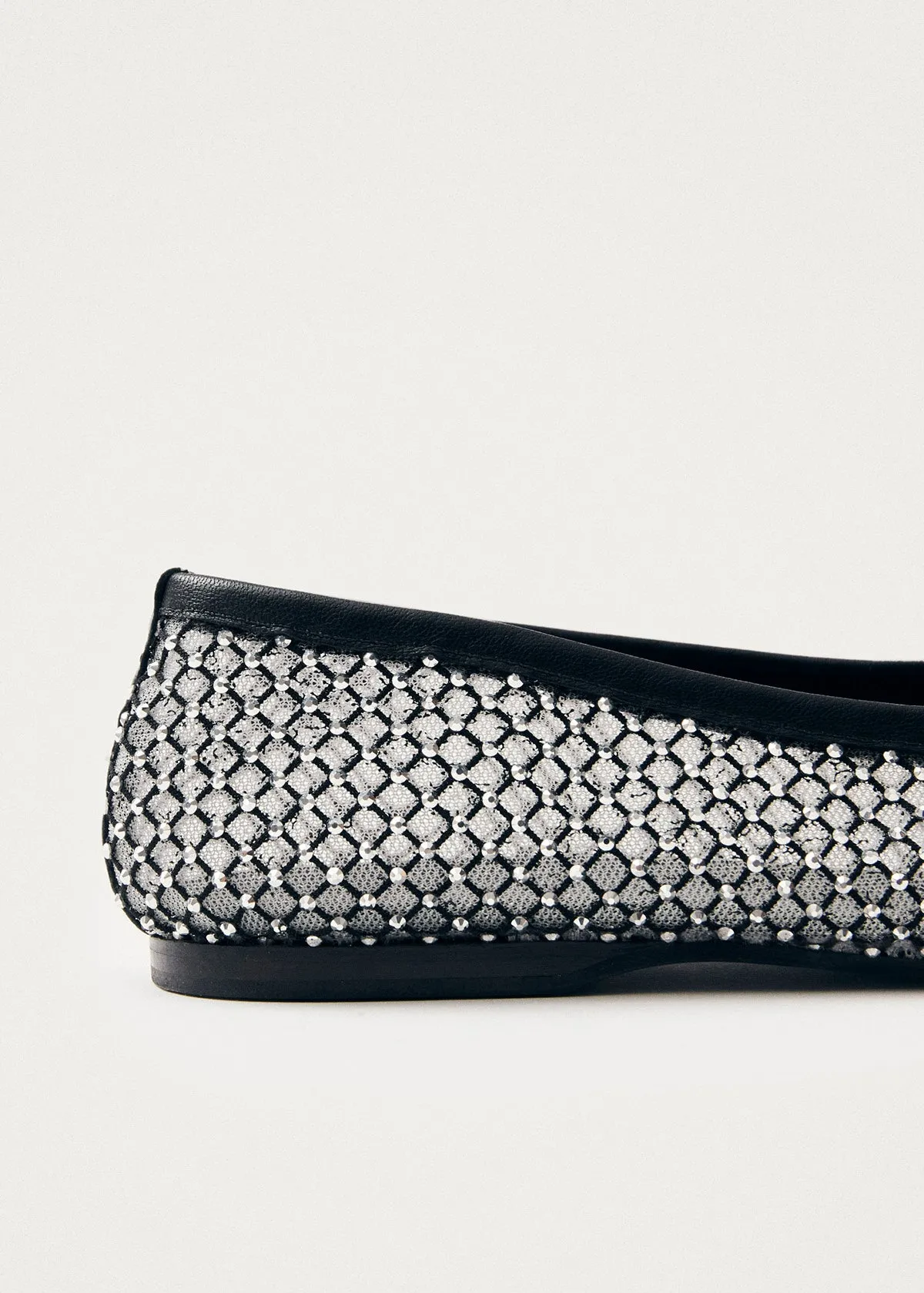 Lorain Mesh Glow Black Ballet Flats