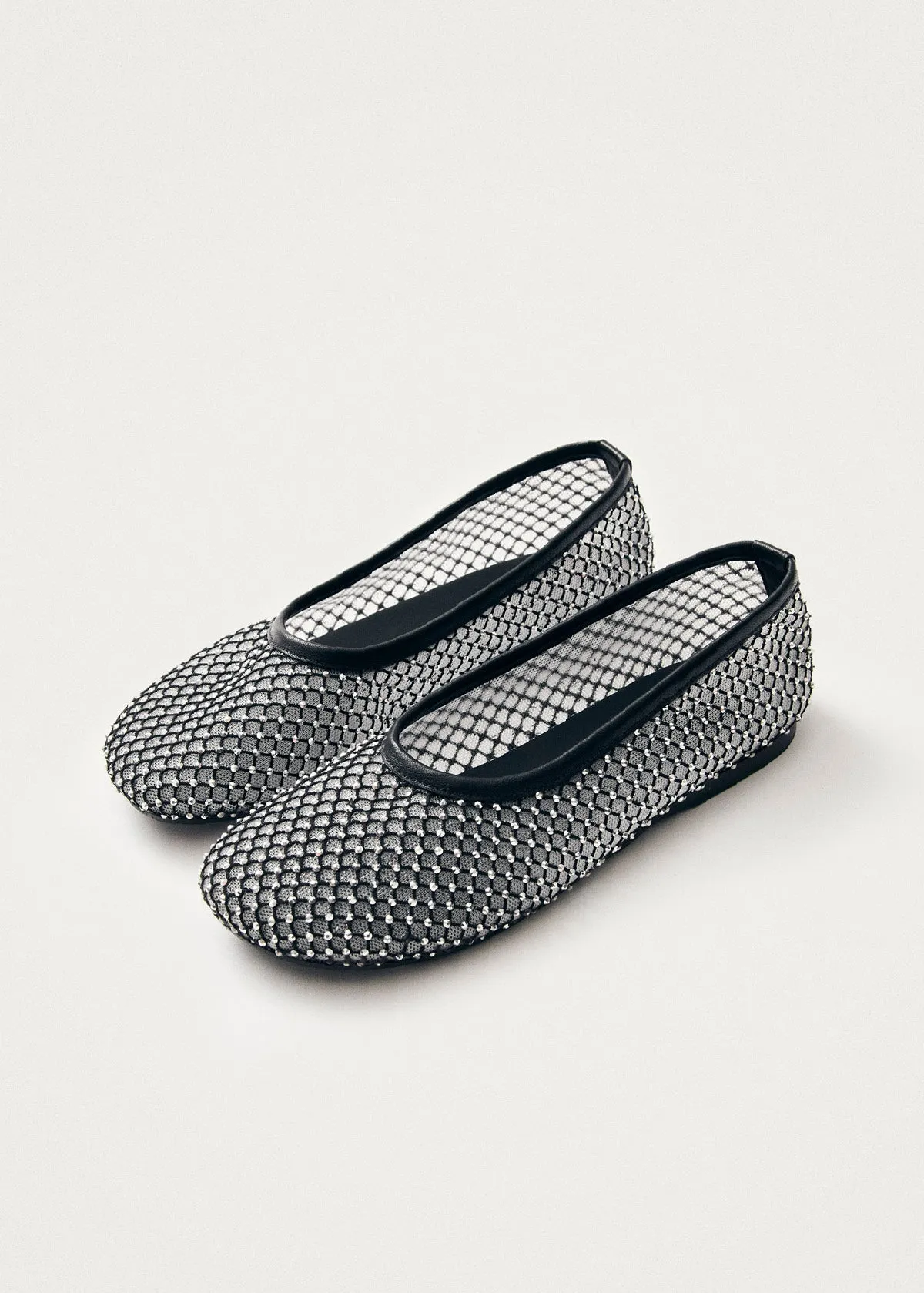 Lorain Mesh Glow Black Ballet Flats