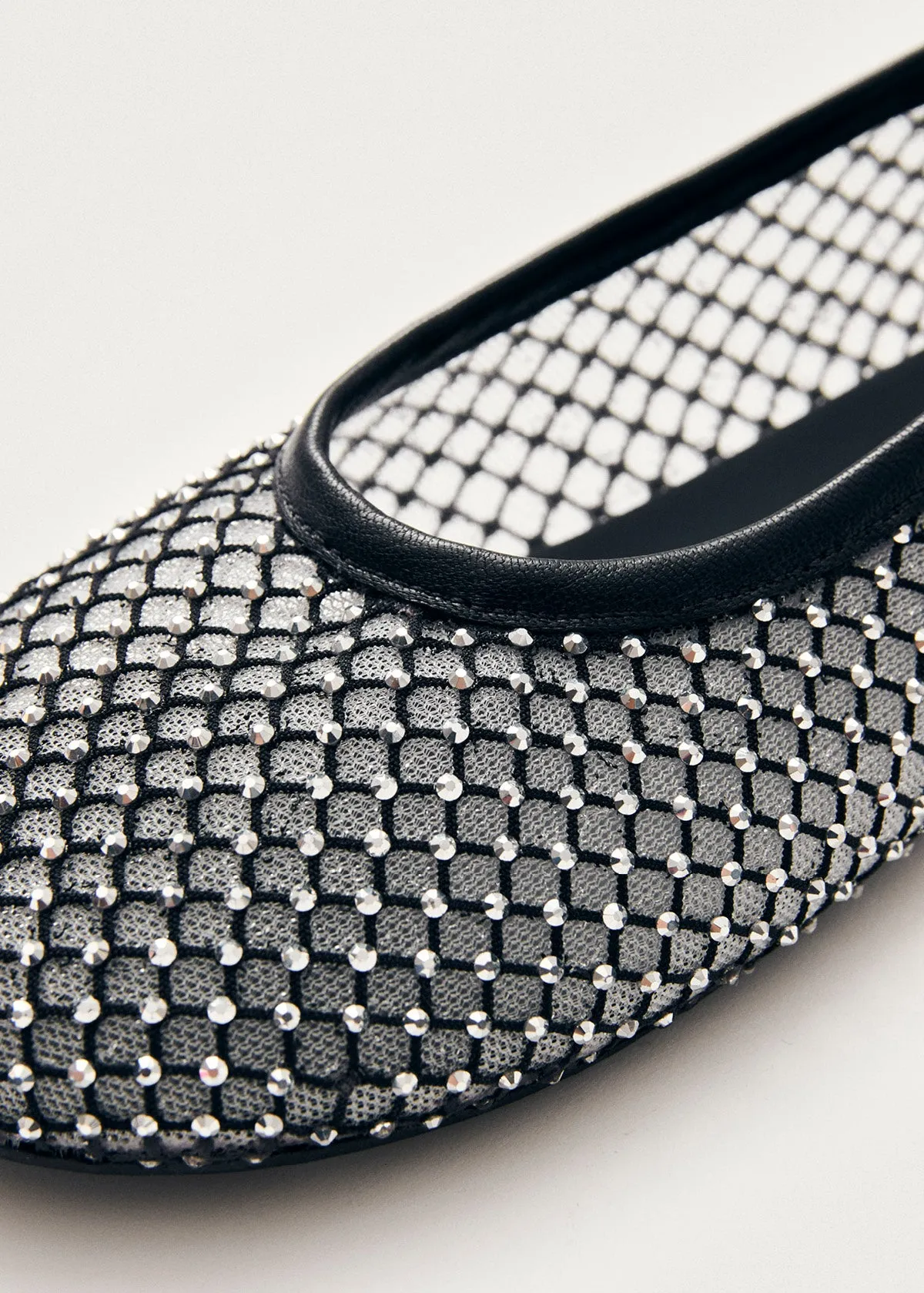 Lorain Mesh Glow Black Ballet Flats