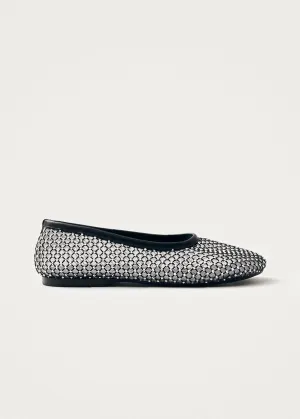 Lorain Mesh Glow Black Ballet Flats