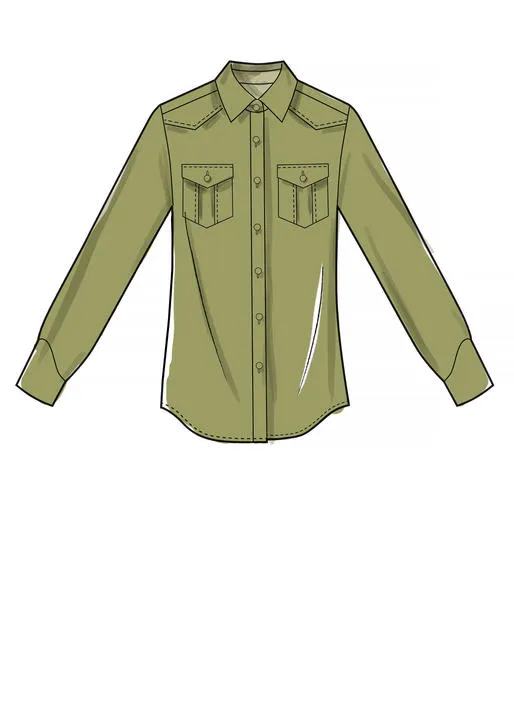 M7980 Misses' and Men's Shirts