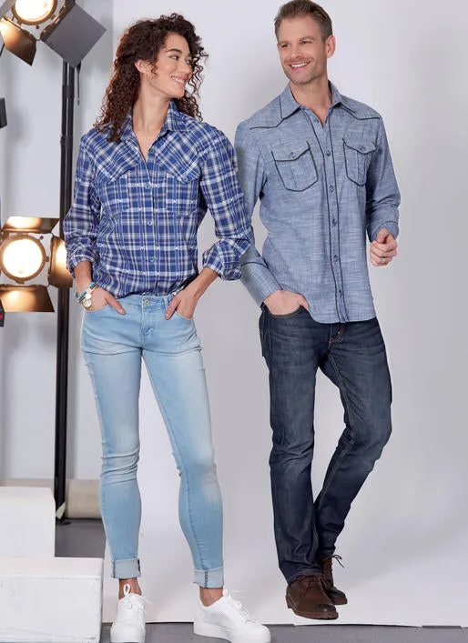 M7980 Misses' and Men's Shirts
